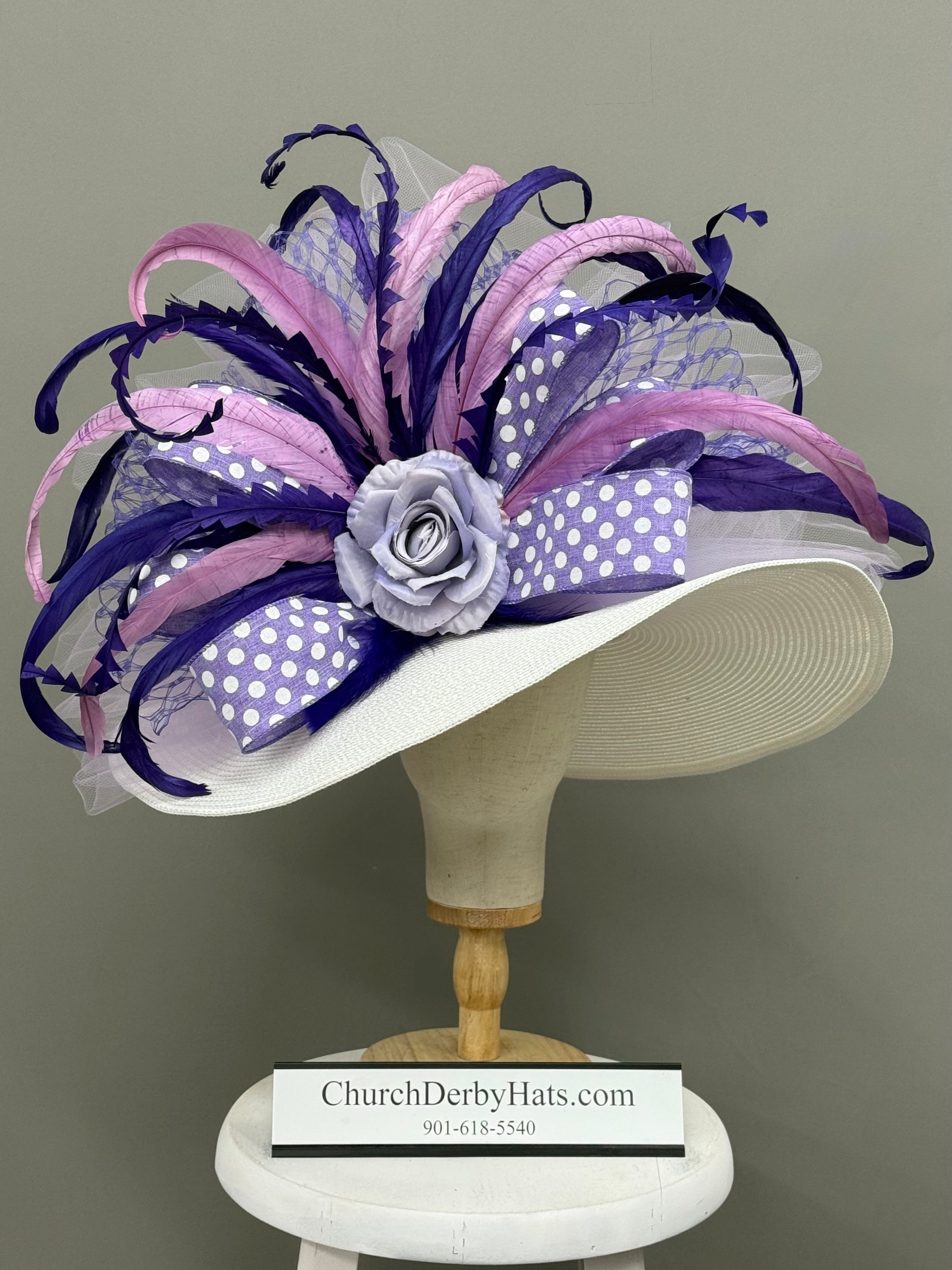 Little Polkadot - Kentucky Derby Hat - Church Hat