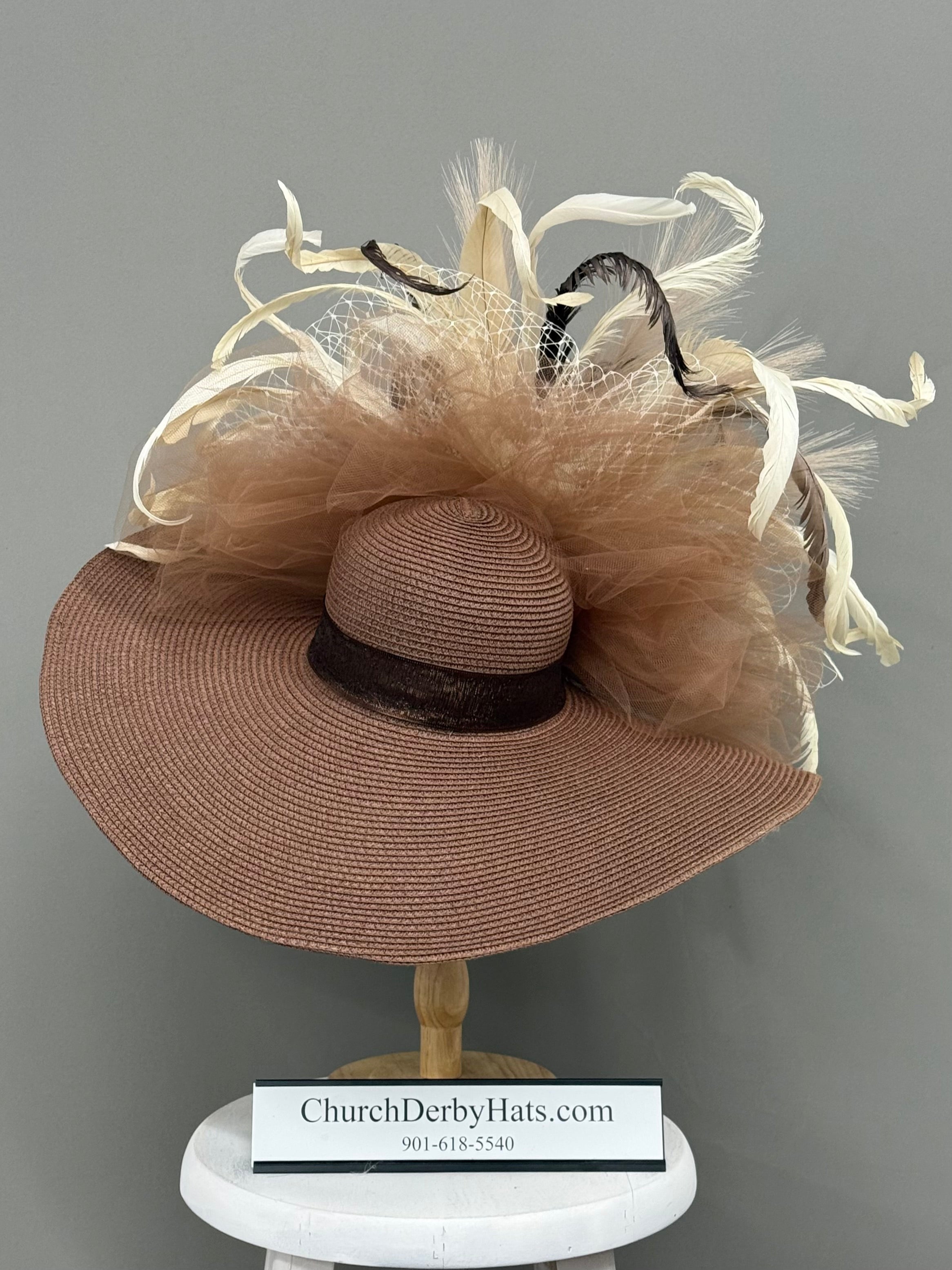 Bernadette Brown - Kentucky Derby Hat - Church Hat