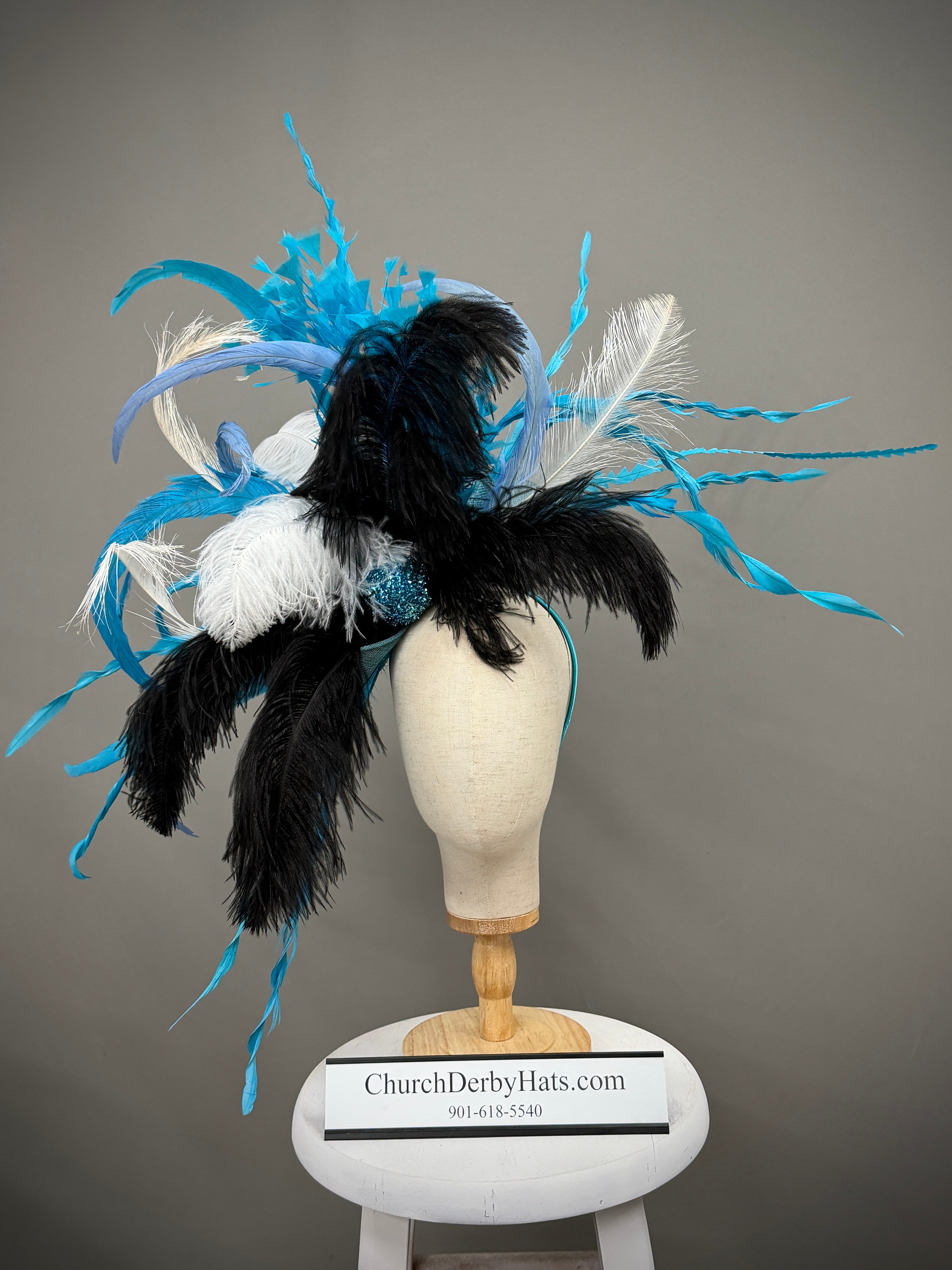 Blue Jay by Vance - Couture Fascinator Hat