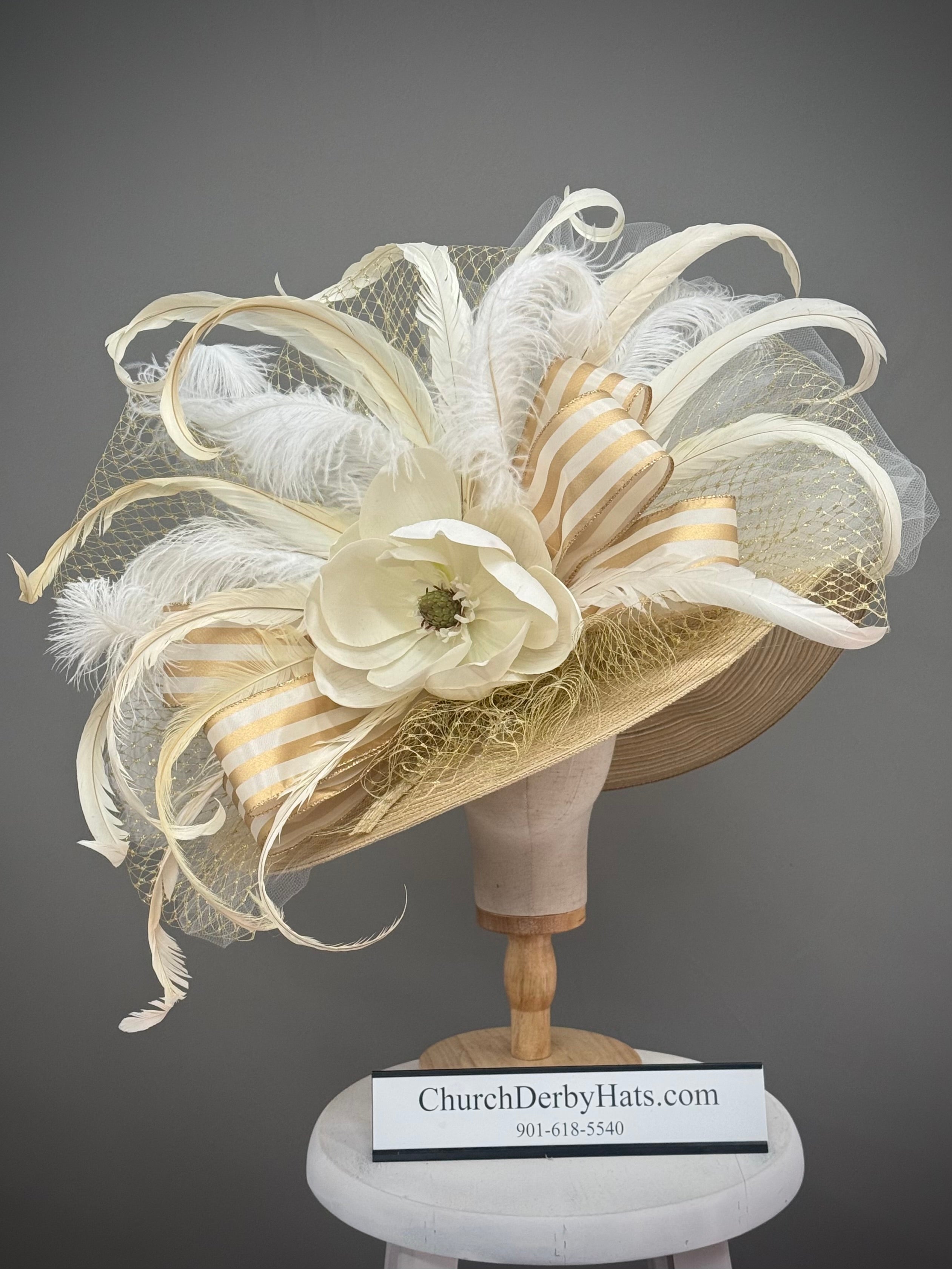 Magnolia - Church Hat - Kentucky Derby Hat