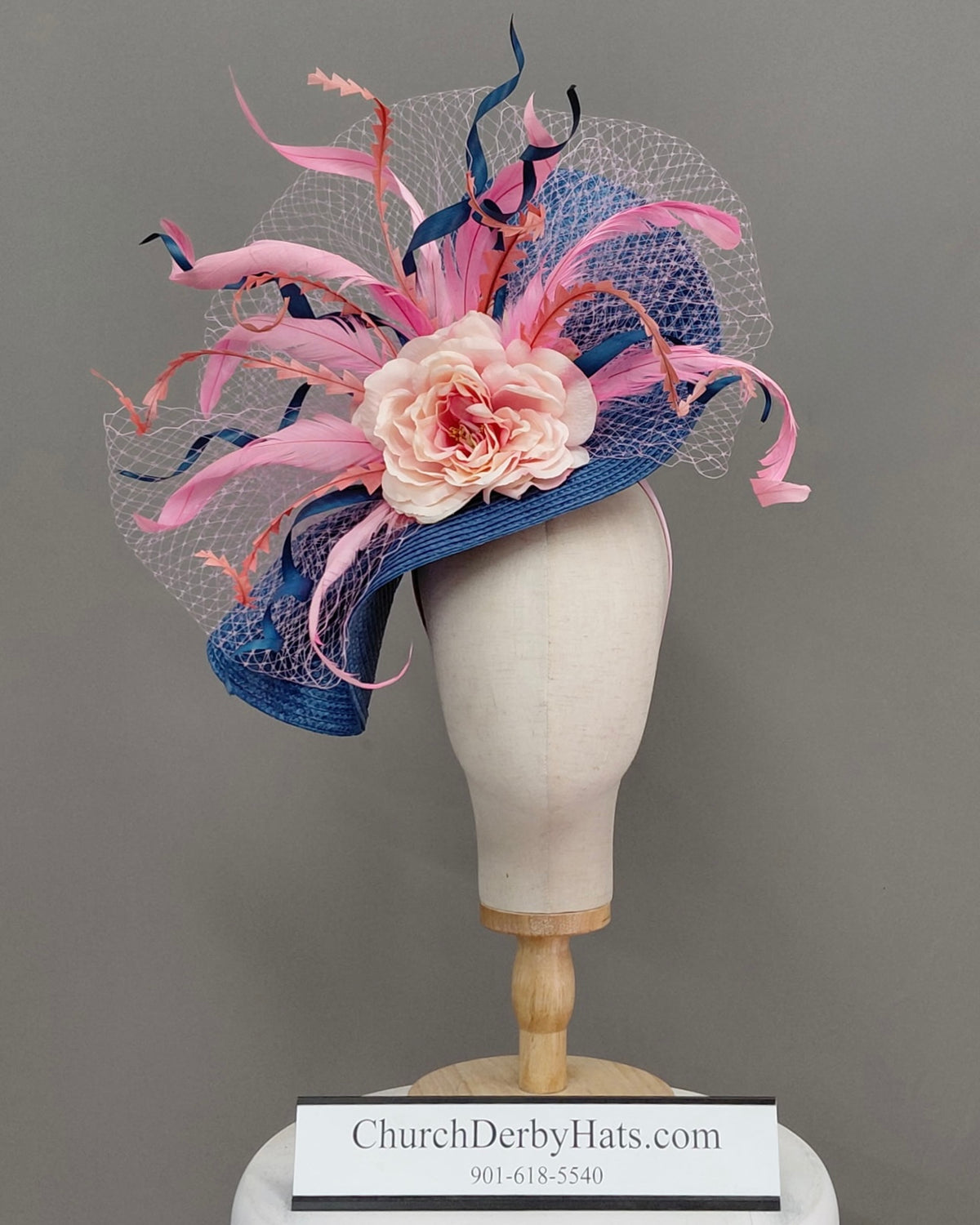 Eugenia - Kentucky Derby Hat - Fascinator on Headband