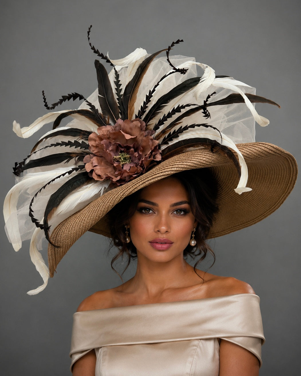 Pamela - Elegant Church Derby Hat
