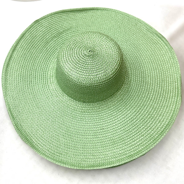 Sage Green Polystraw 6 inch brim hat body