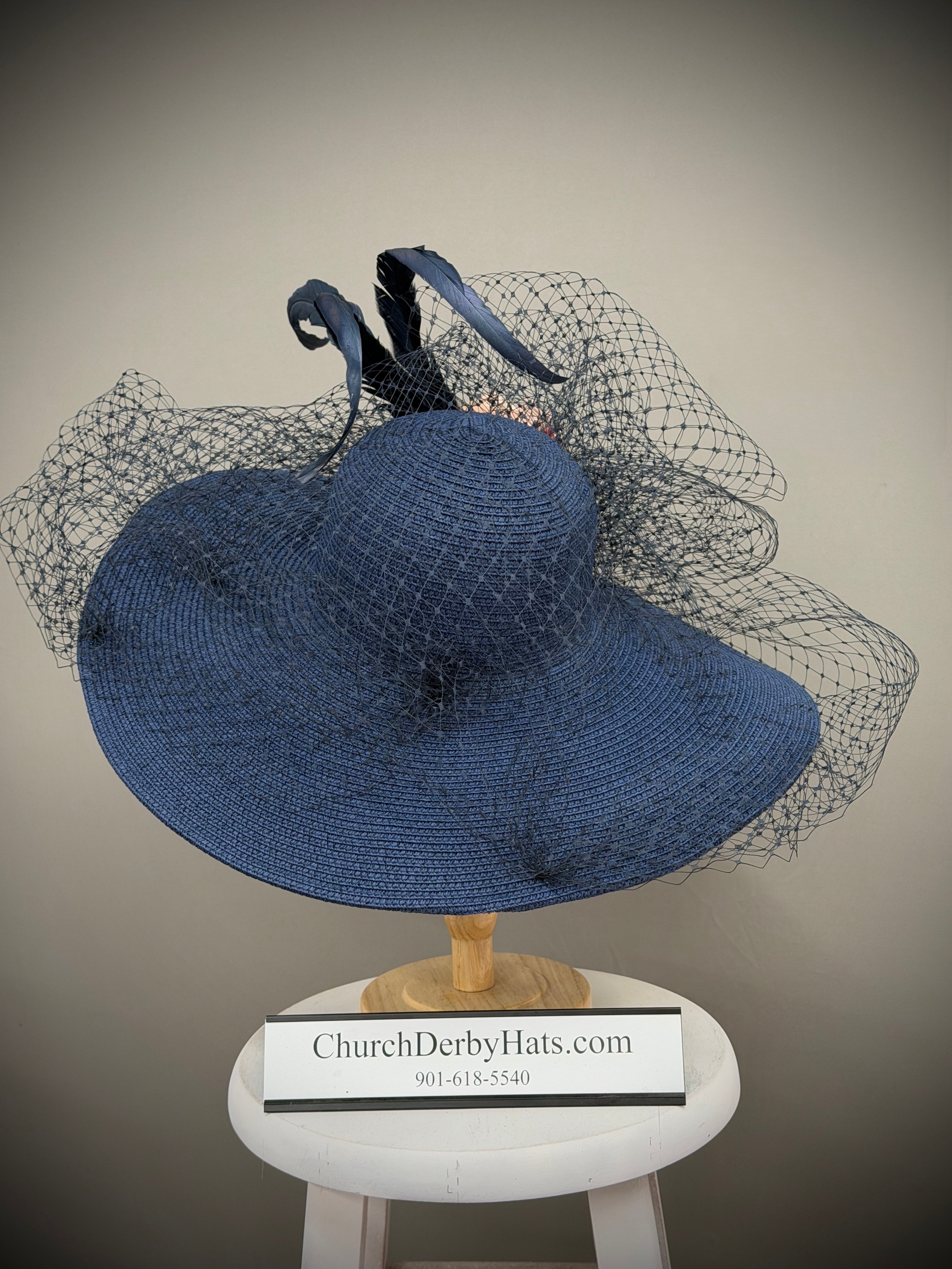 Sarina Navy - Kentucky Derby Hat
