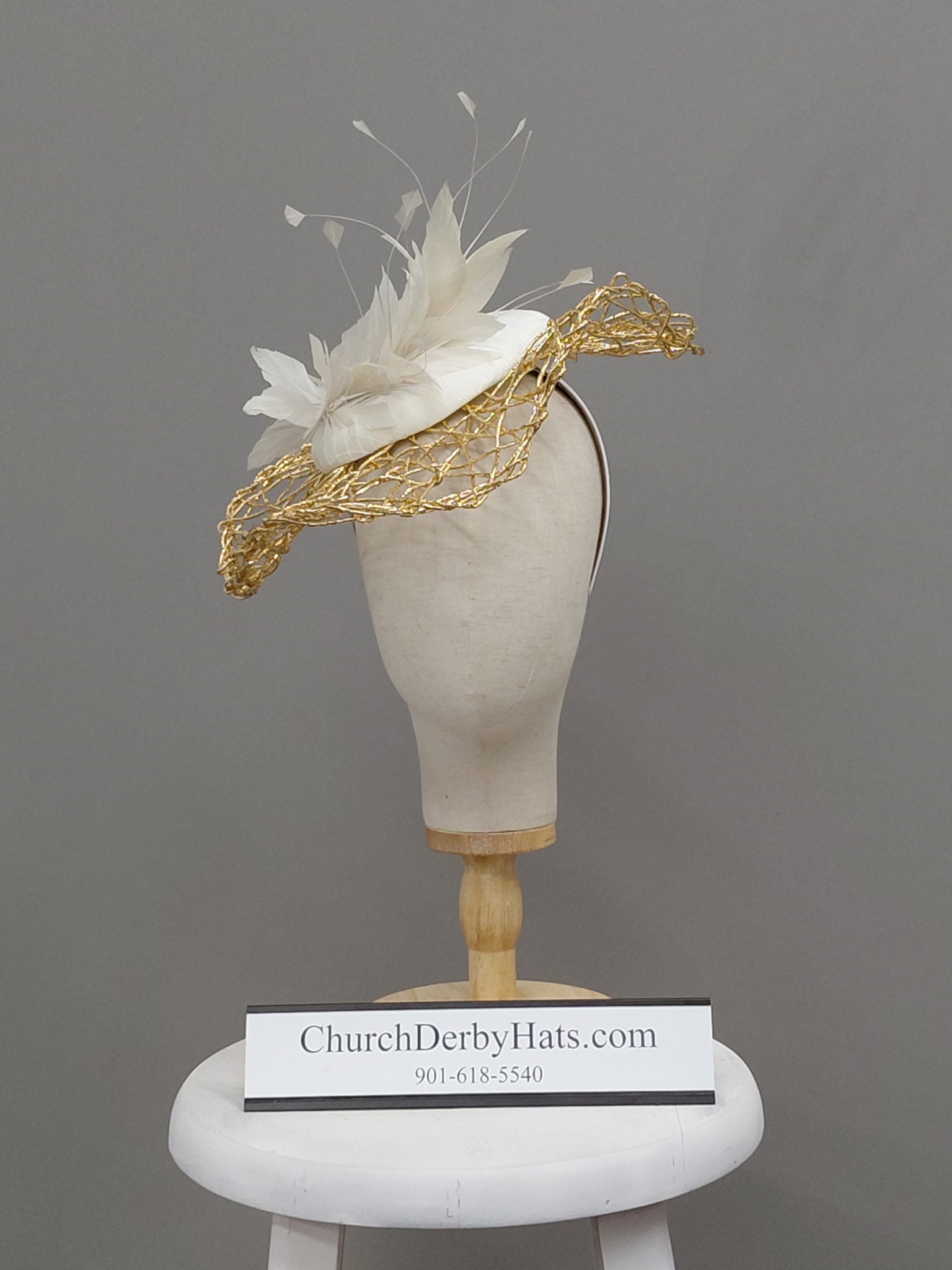 Elle Couture Fascinator - Church Derby Hat