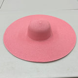 Paper Straw Hat Body Light (Salmon) Pink