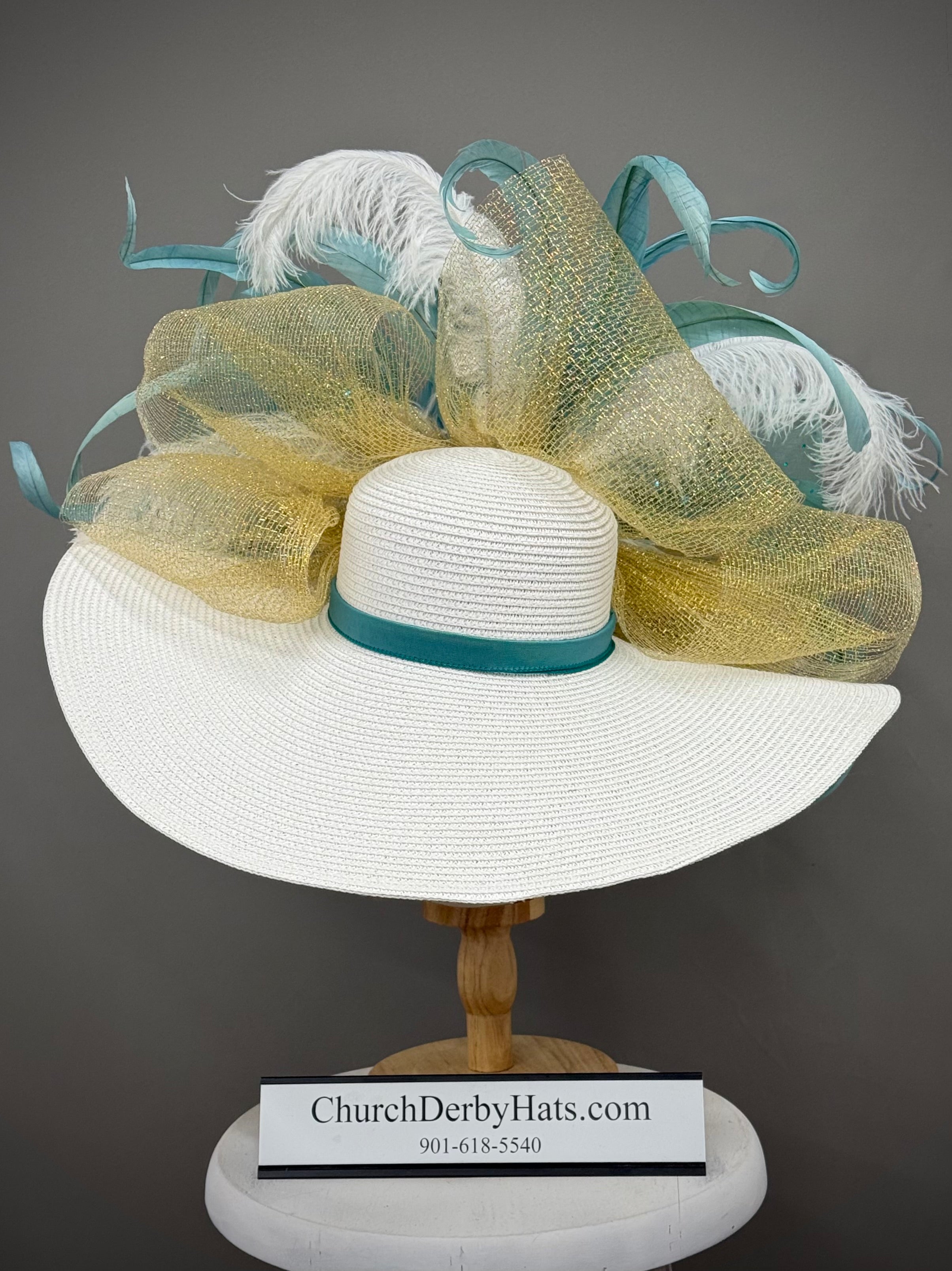 Aquamarine- Kentucky Derby Hat