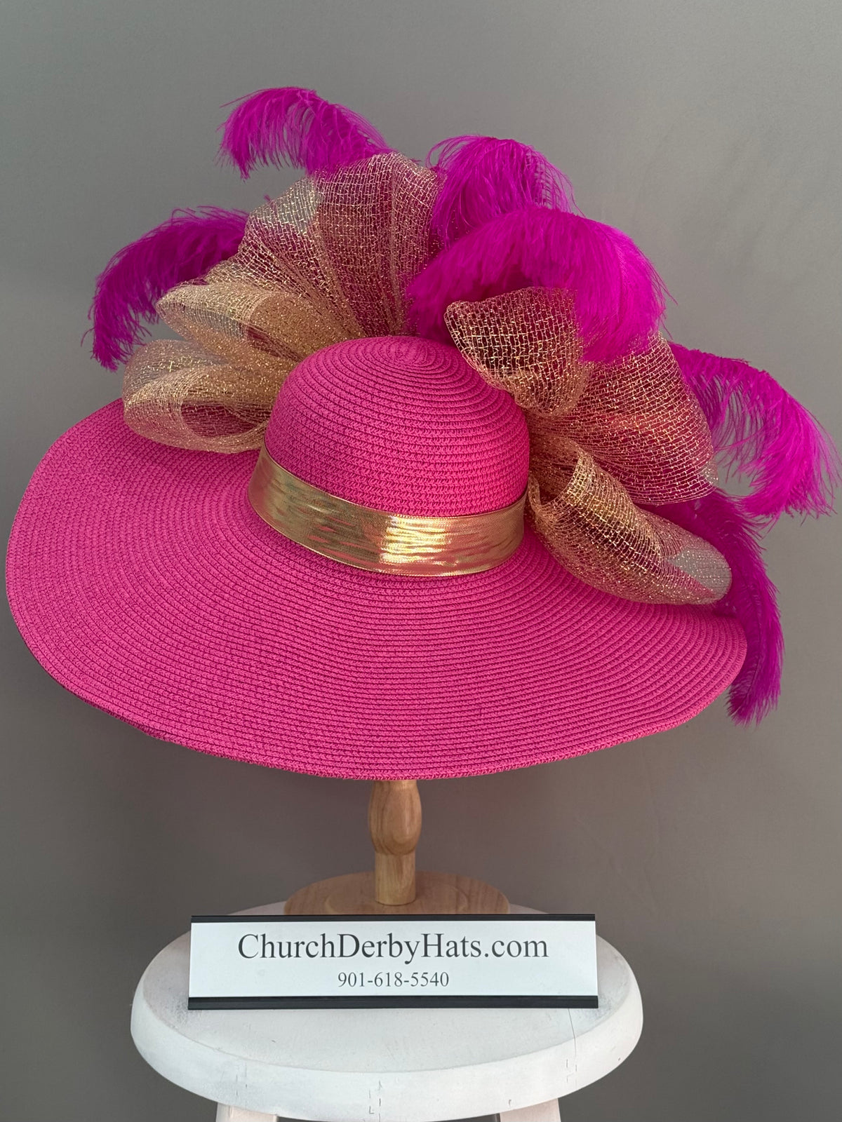 Ann Pink Gold - Kentucky Derby Hat