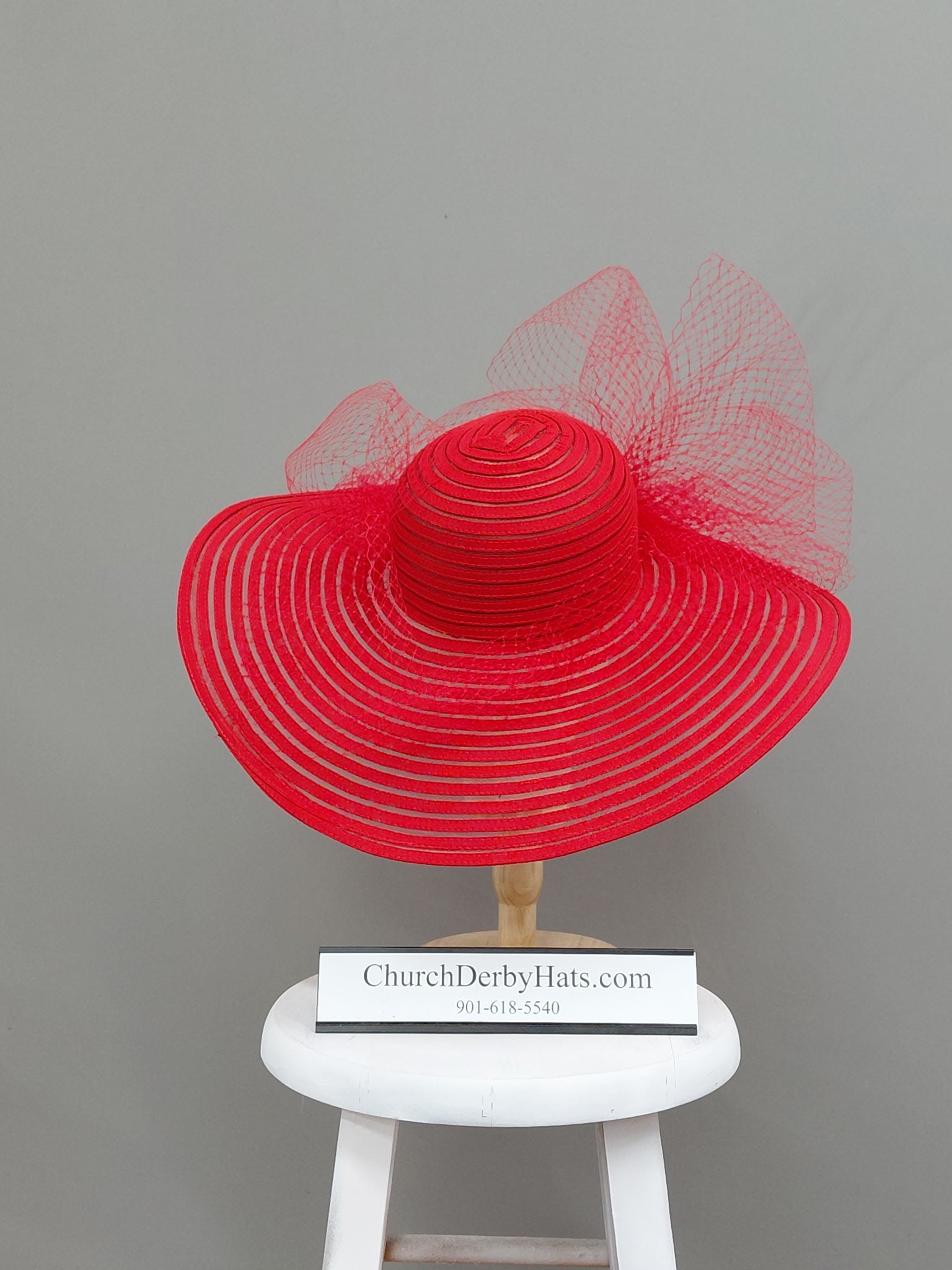 Lady in Red - Church Derby Hat
