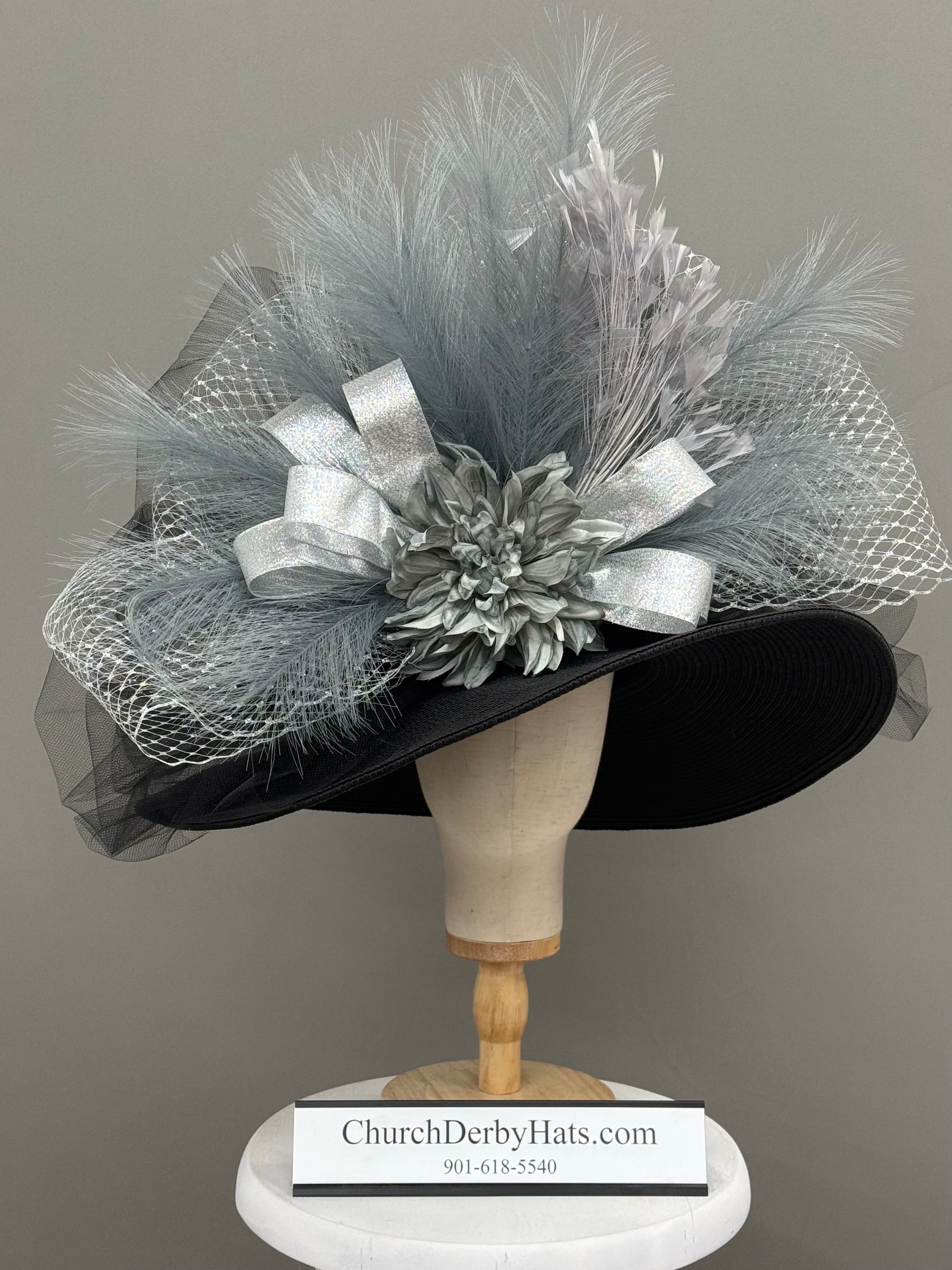Pewter - Couture Dress Hat