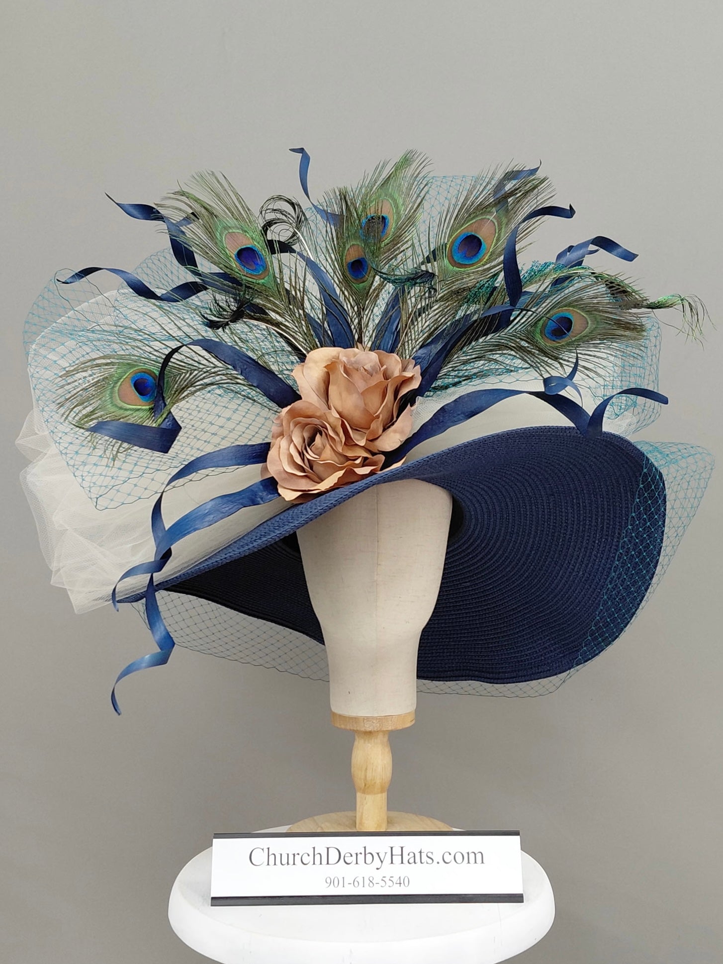 Double Rose - Kentucky Derby Hat - Church Hat