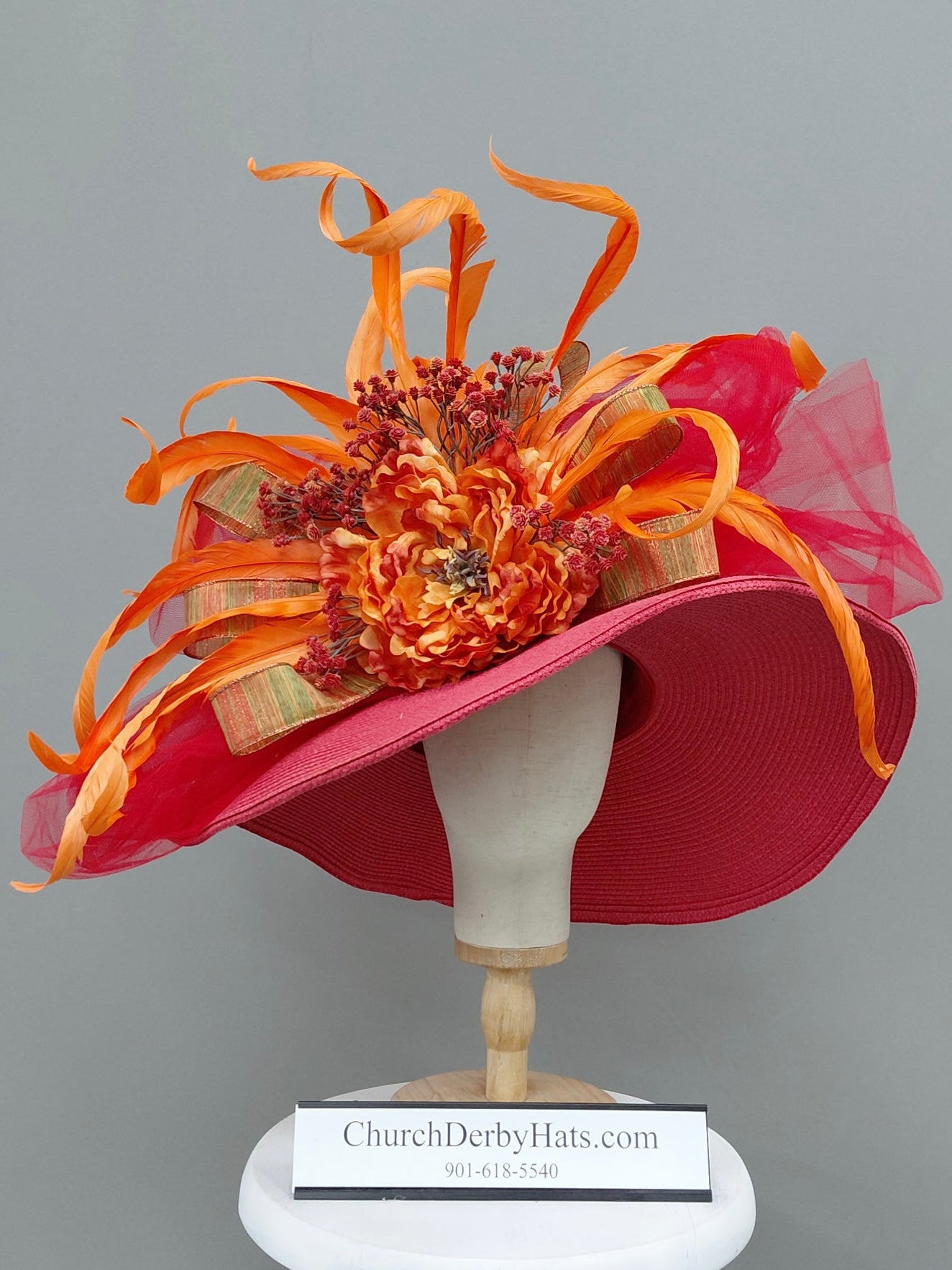 Hot Tamale - Red Kentucky Derby Hat - Church Hat
