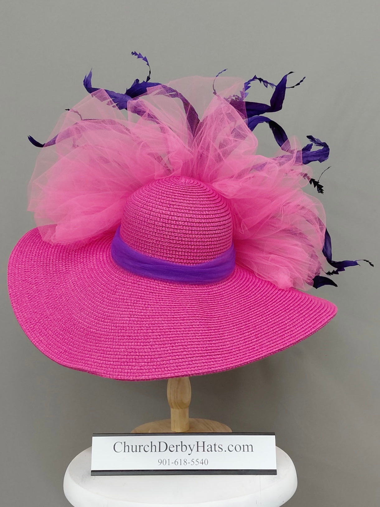 Monti Pink Purple - Kentucky Derby Hat