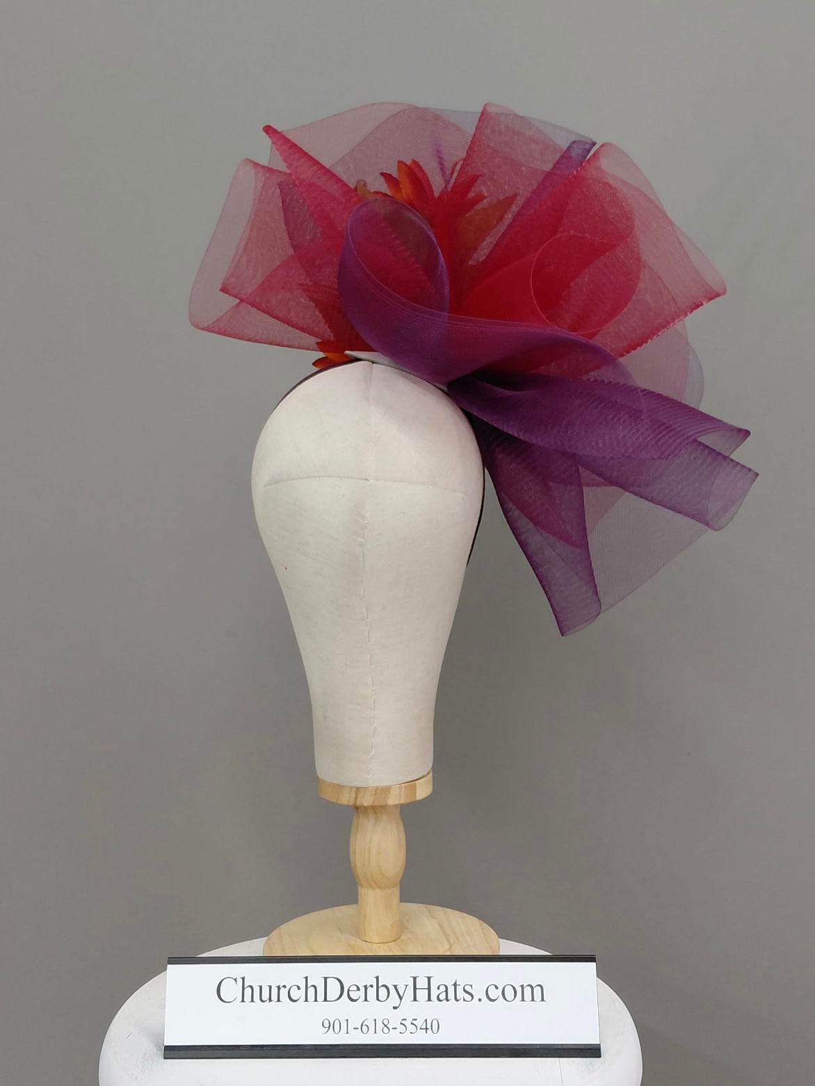 Linda Fascinator on Headband - Kentucky Derby Hat