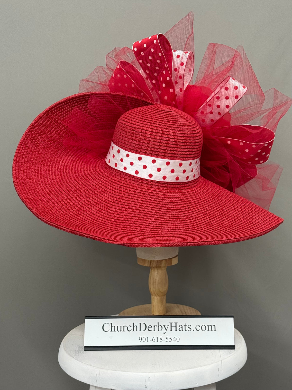 Red Poppy - Kentucky Derby Hat - Church Hat