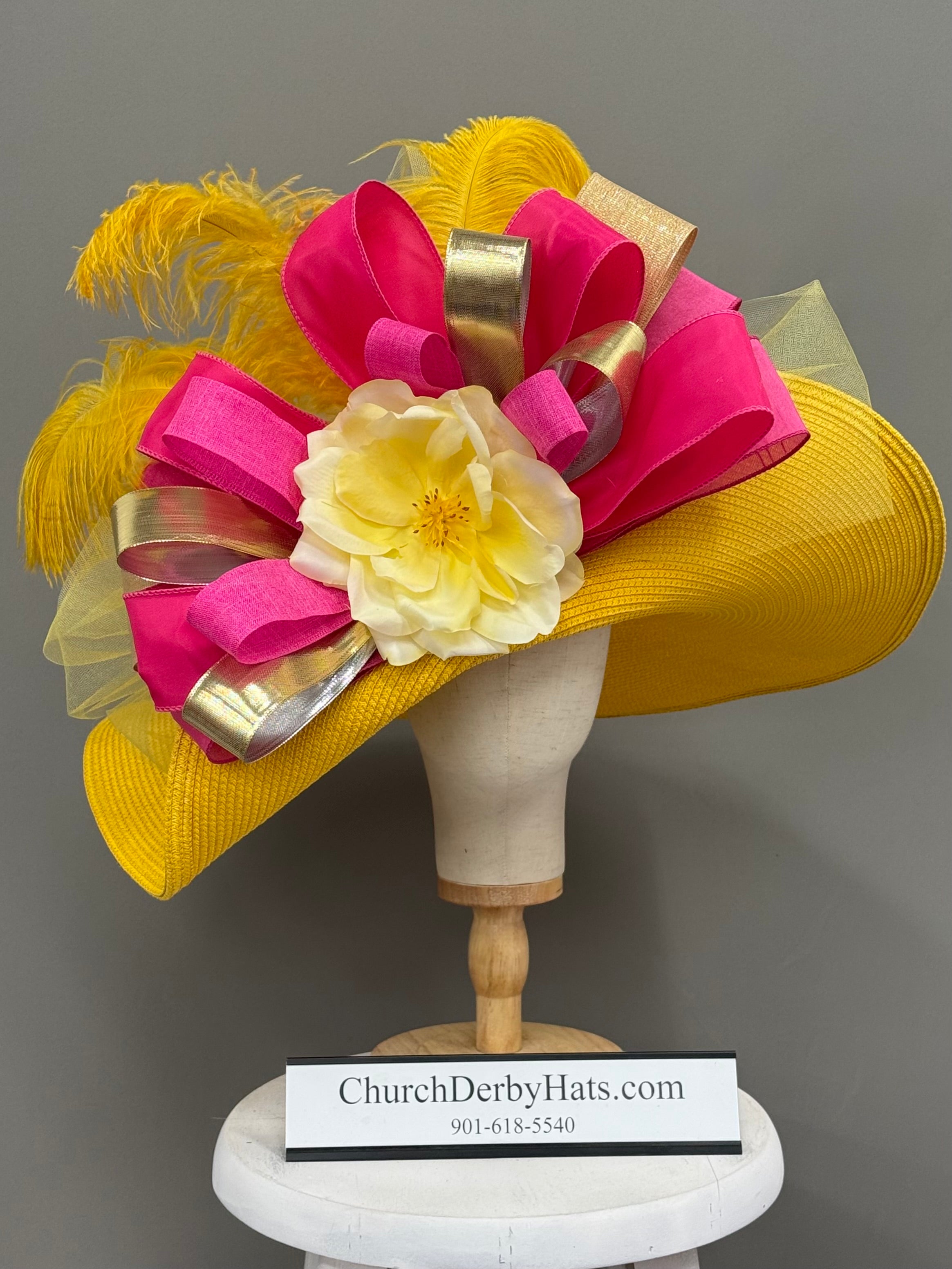 Marigold Pink - Kentucky Derby Hat