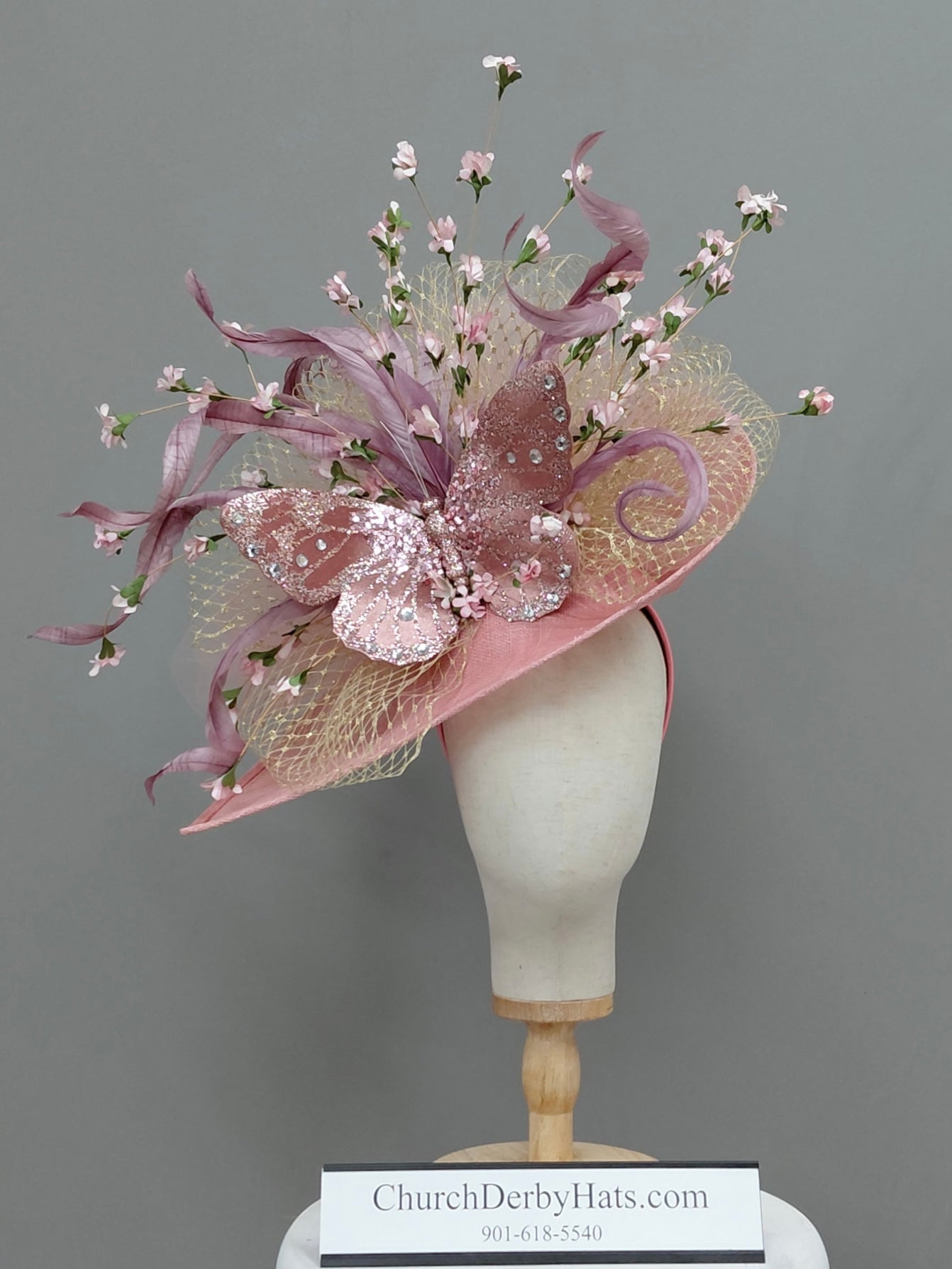 Butterfly Dolly - Kentucky Derby Hat - Fascinator on Headband