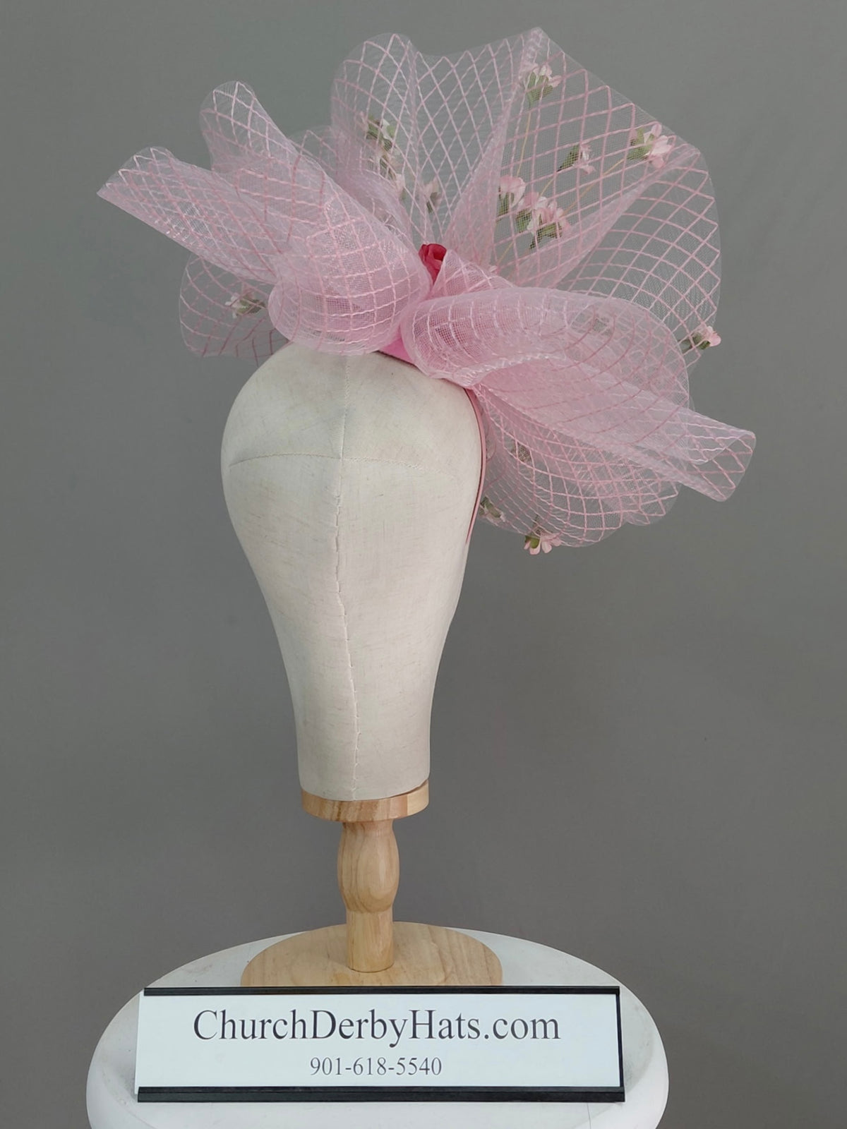 Sarai Pink - Fascinator on Headband - Kentucky Derby Hat