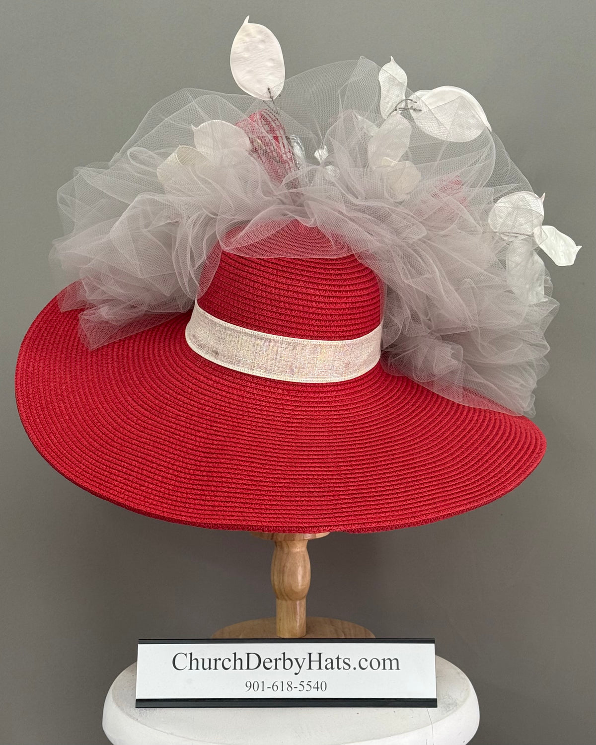 Hellen Red Silver - Kentucky Derby Hat