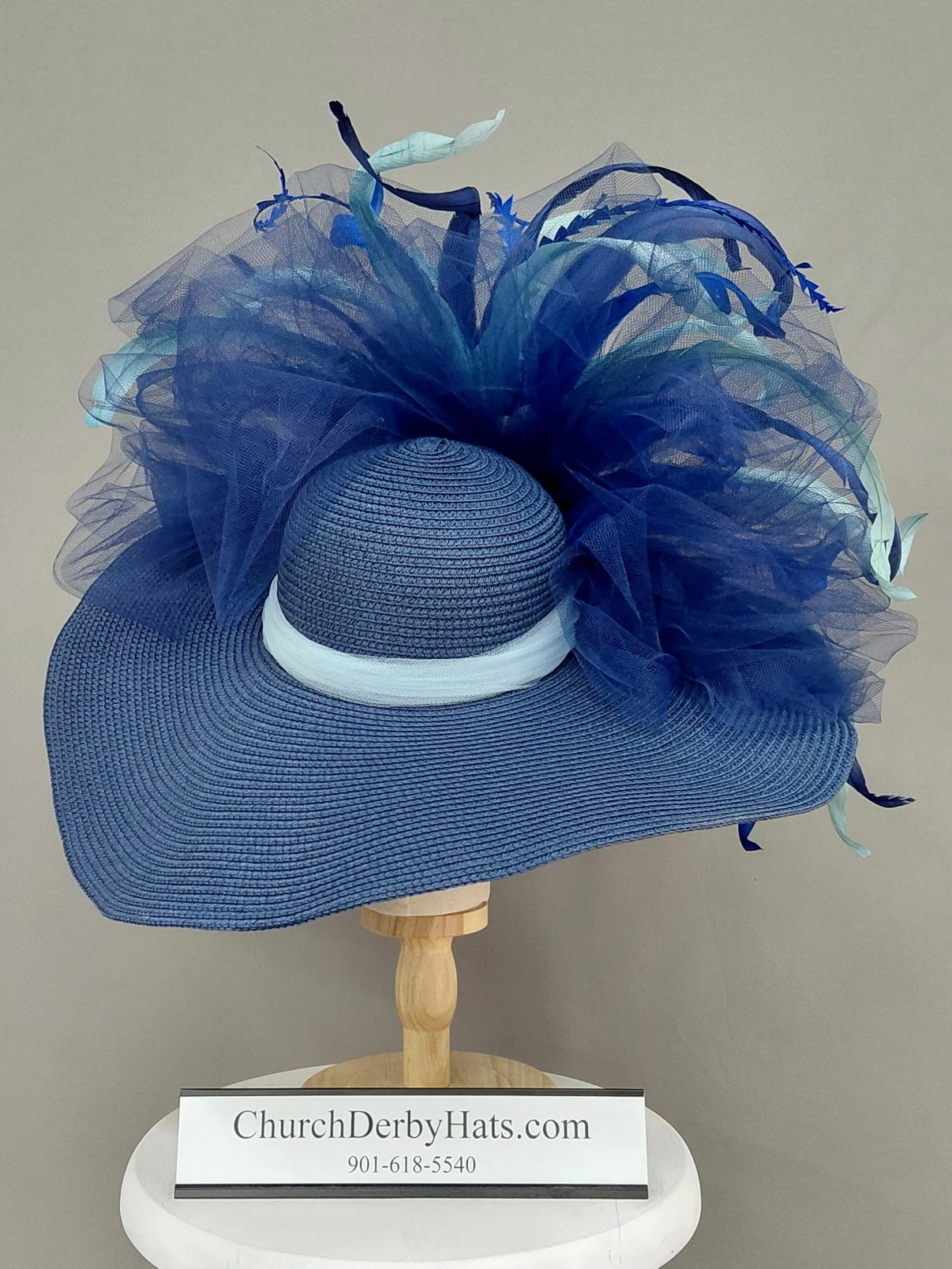 Natalie Navy - Kentucky Derby Hat - Church Hat