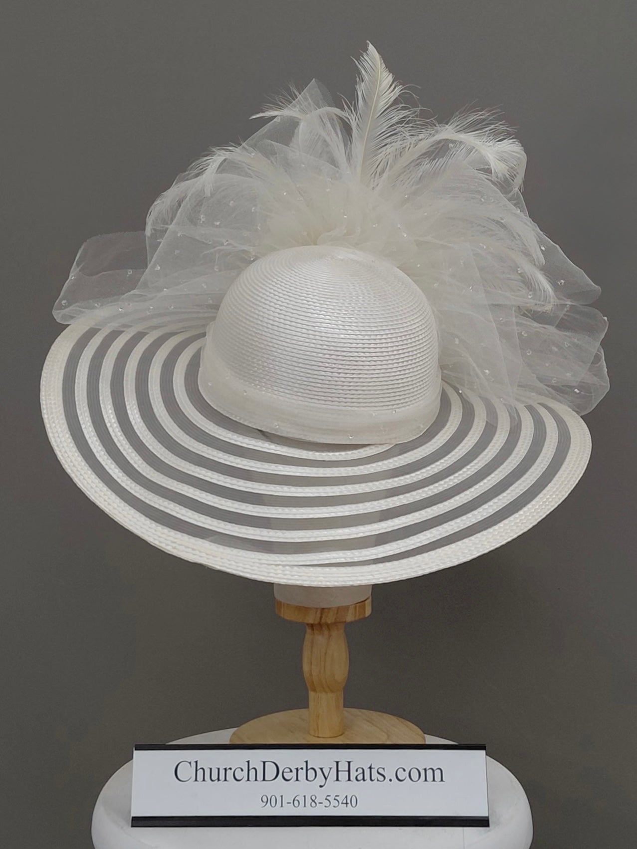 June Wedding White - Elegant Dress Hat