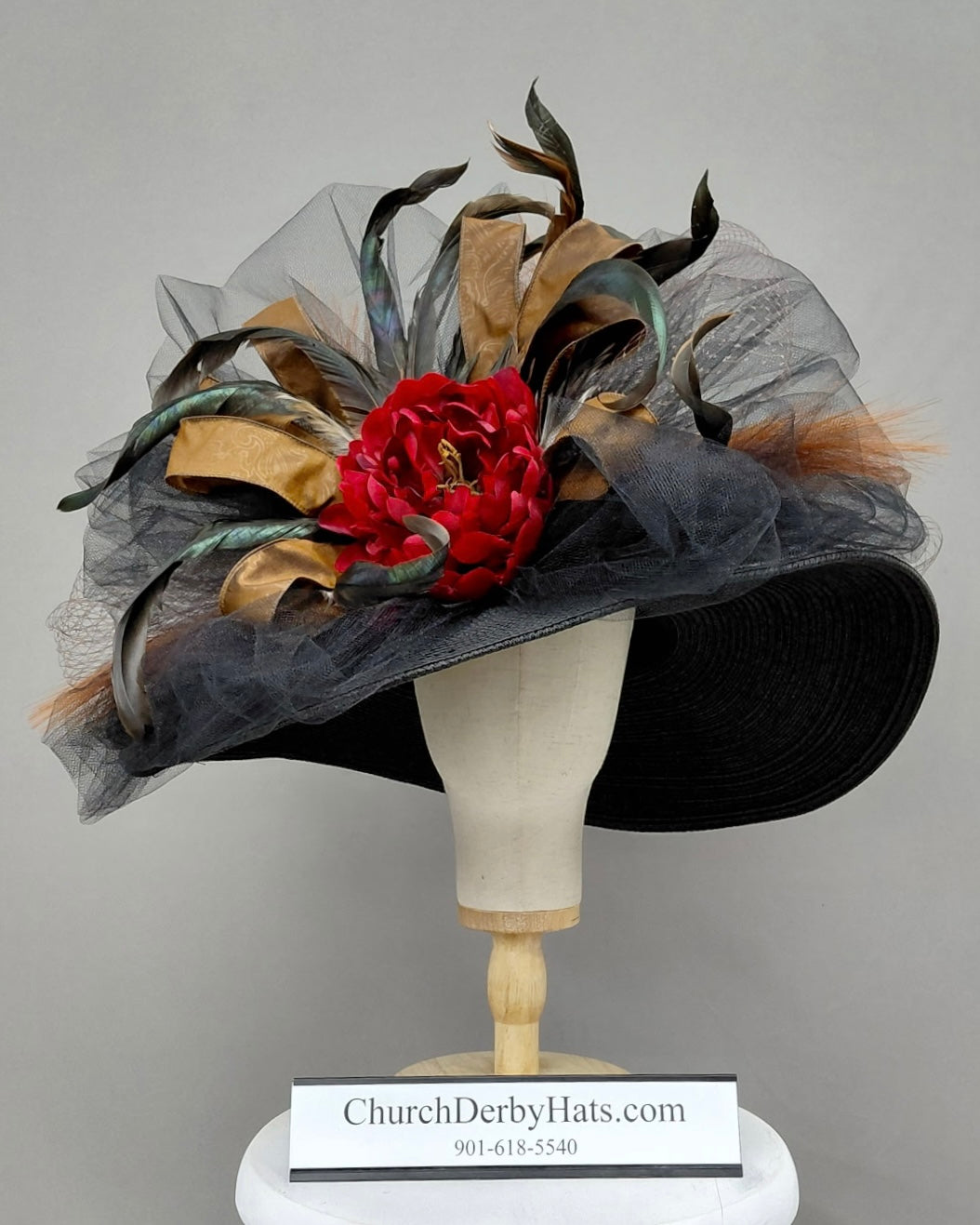 Jaqueline Black - Kentucky Derby Hat - Church Hat
