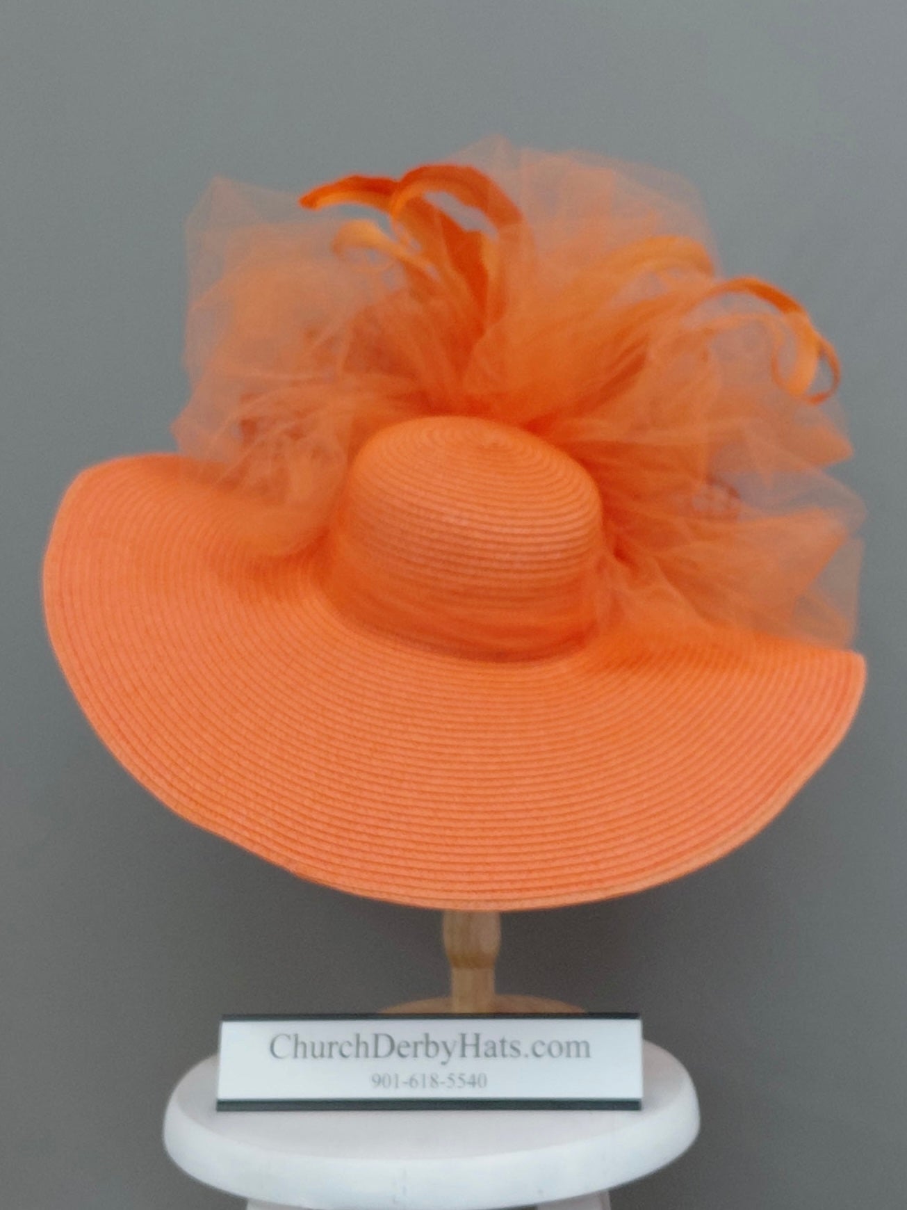 Orange Blossom - Kentucky Derby Hat - Elegant Church Hat