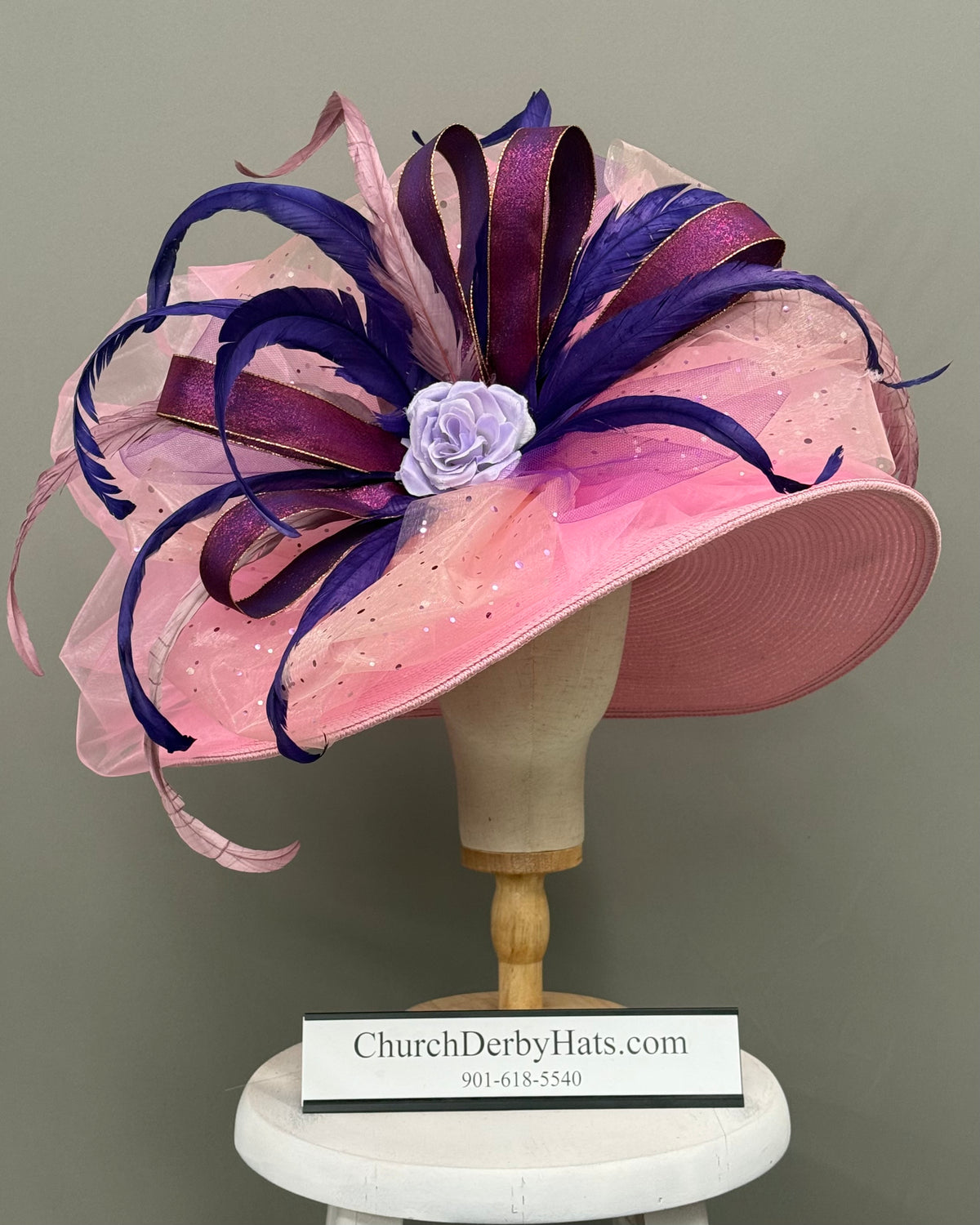 Michelle Pink Purple - Kentucky Derby Hat