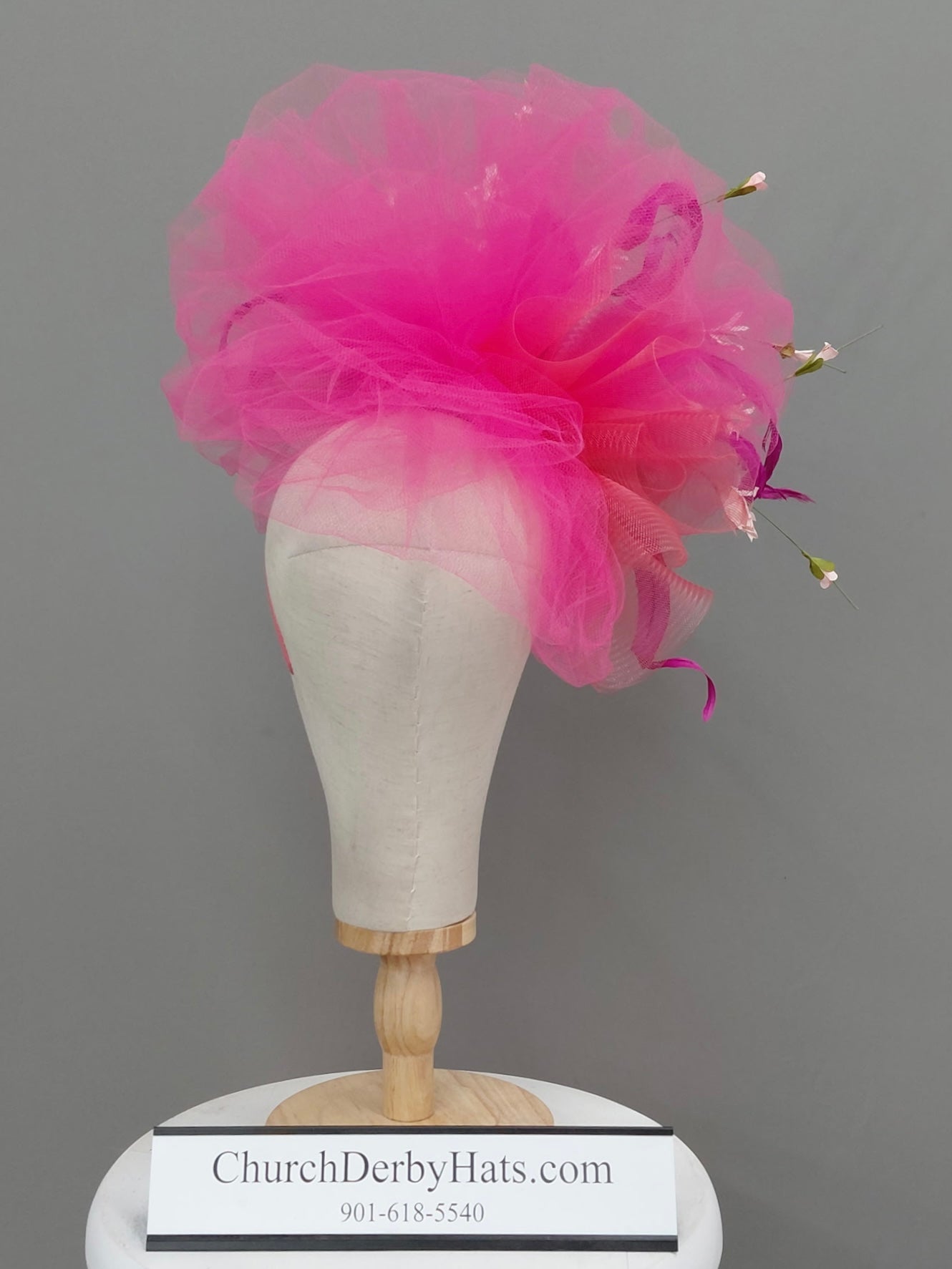 Terra Pink - Kentucky Derby Fascinator on Headband Hat
