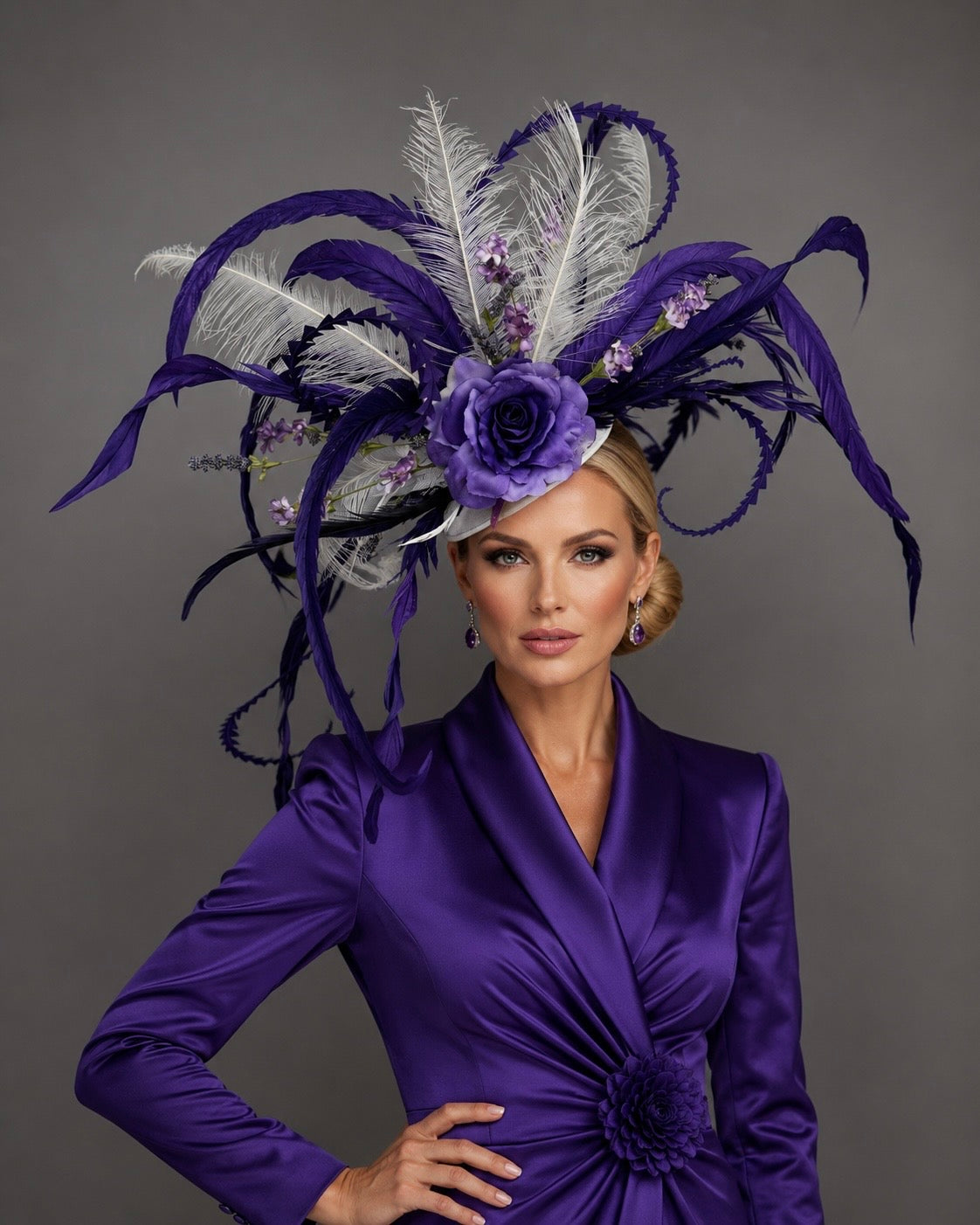 Lords and Ladies by Vance - Stunning Fascinator on Headband - Kentucky Derby Hat - Church Hat