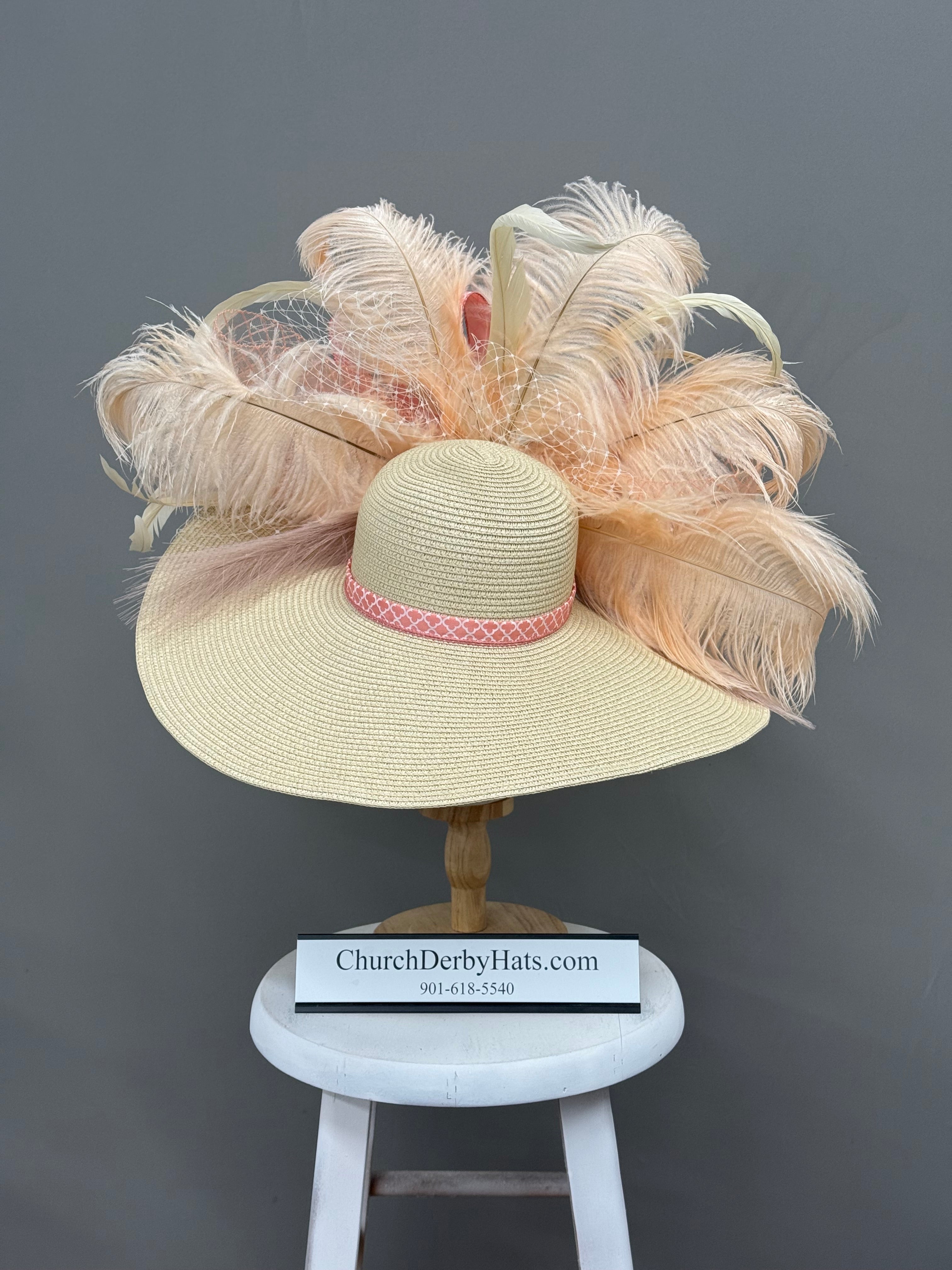 Apricot Ivory - Church Derby Hat