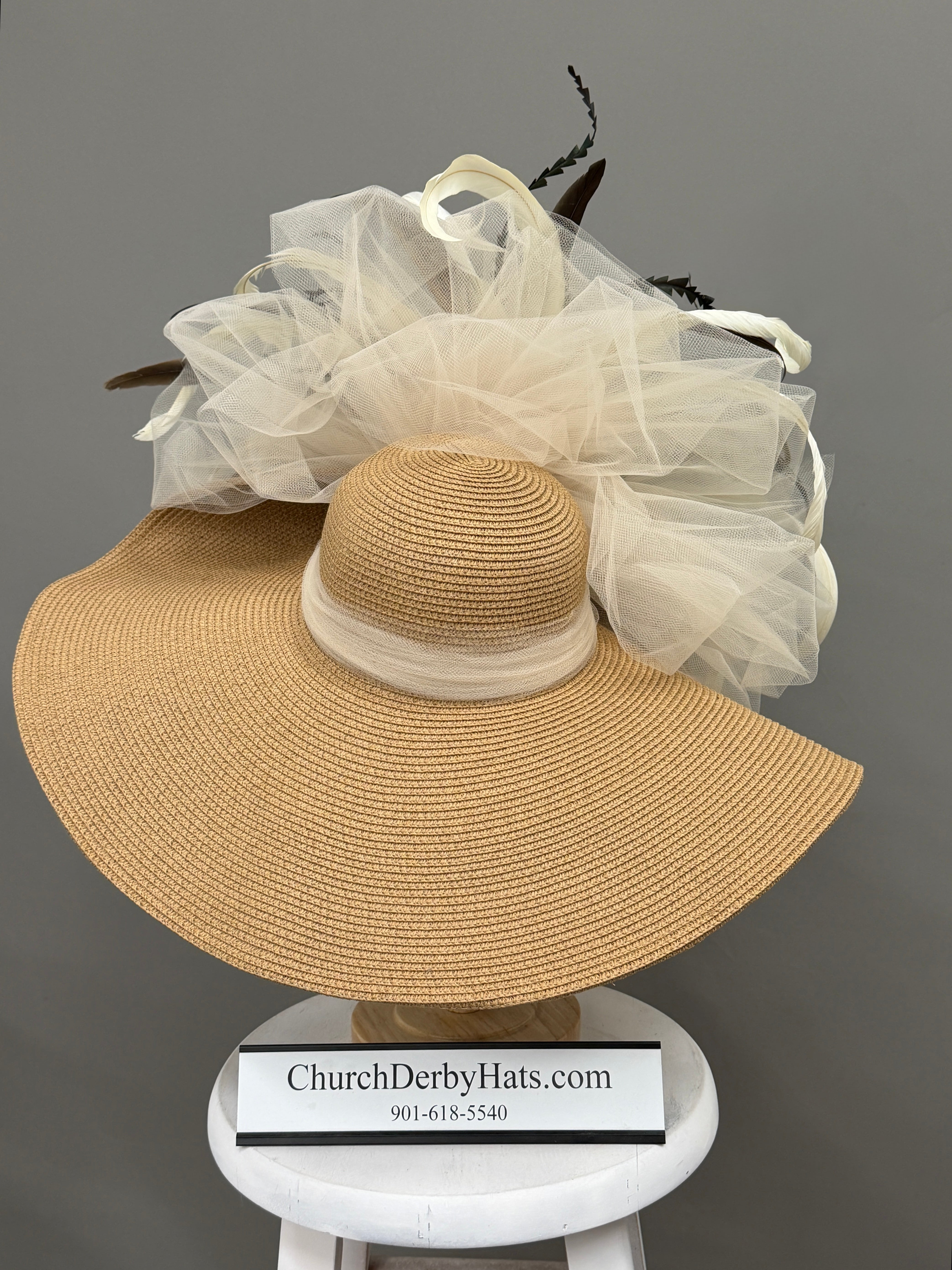 Pamela - Elegant Church Derby Hat