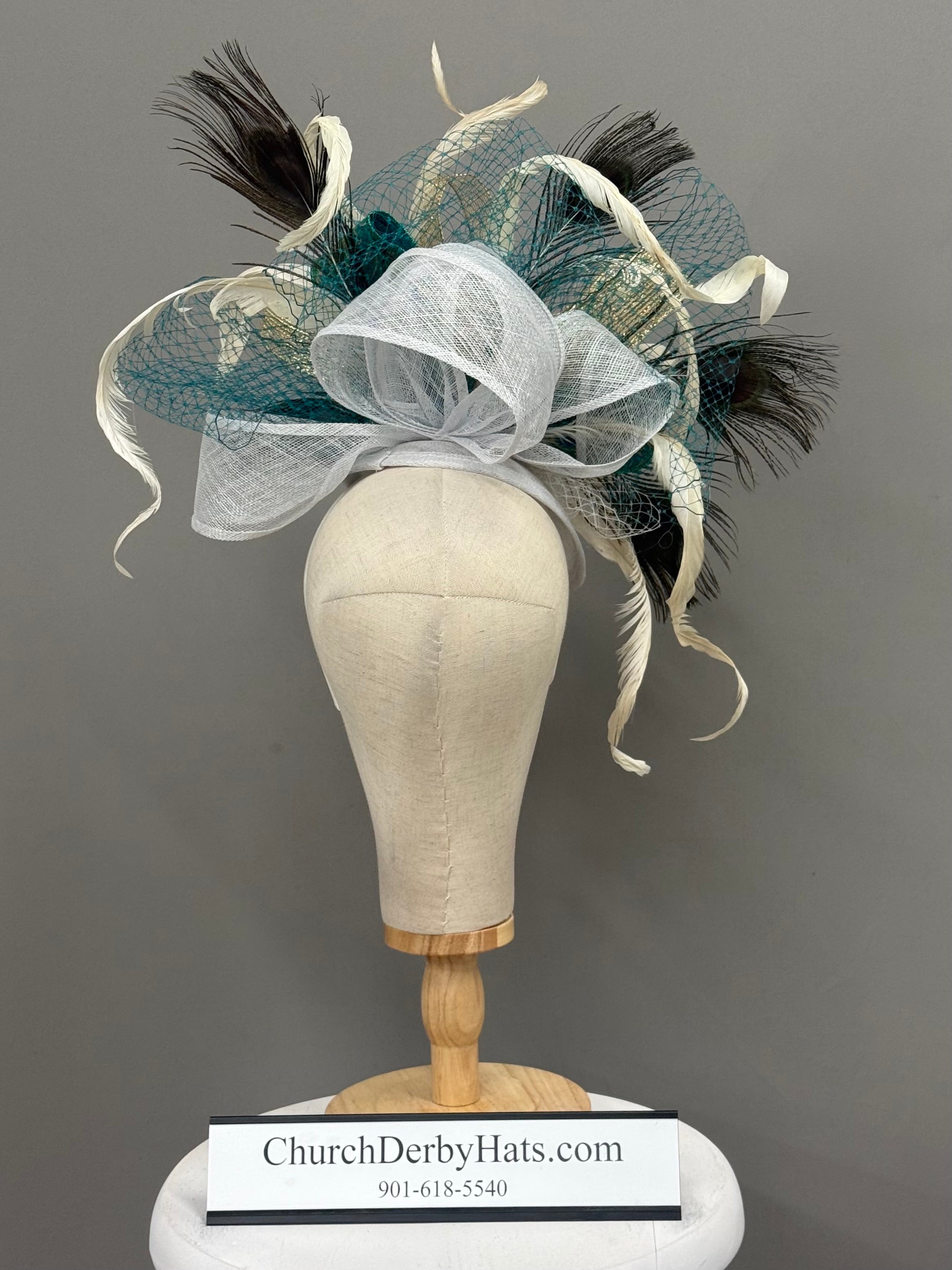Orange Blossom - Kentucky Derby Fascinator on Headband