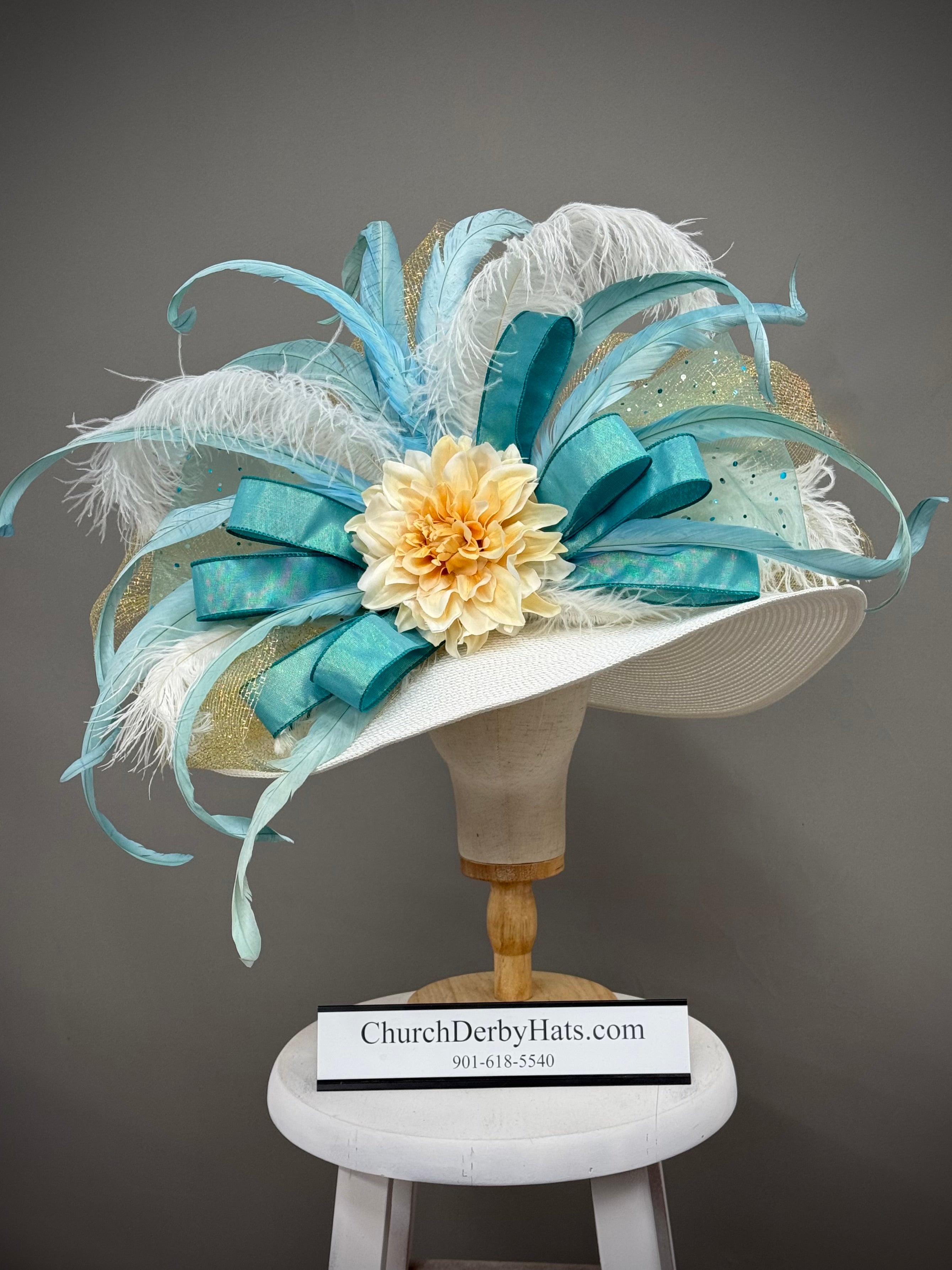 Aquamarine- Kentucky Derby Hat