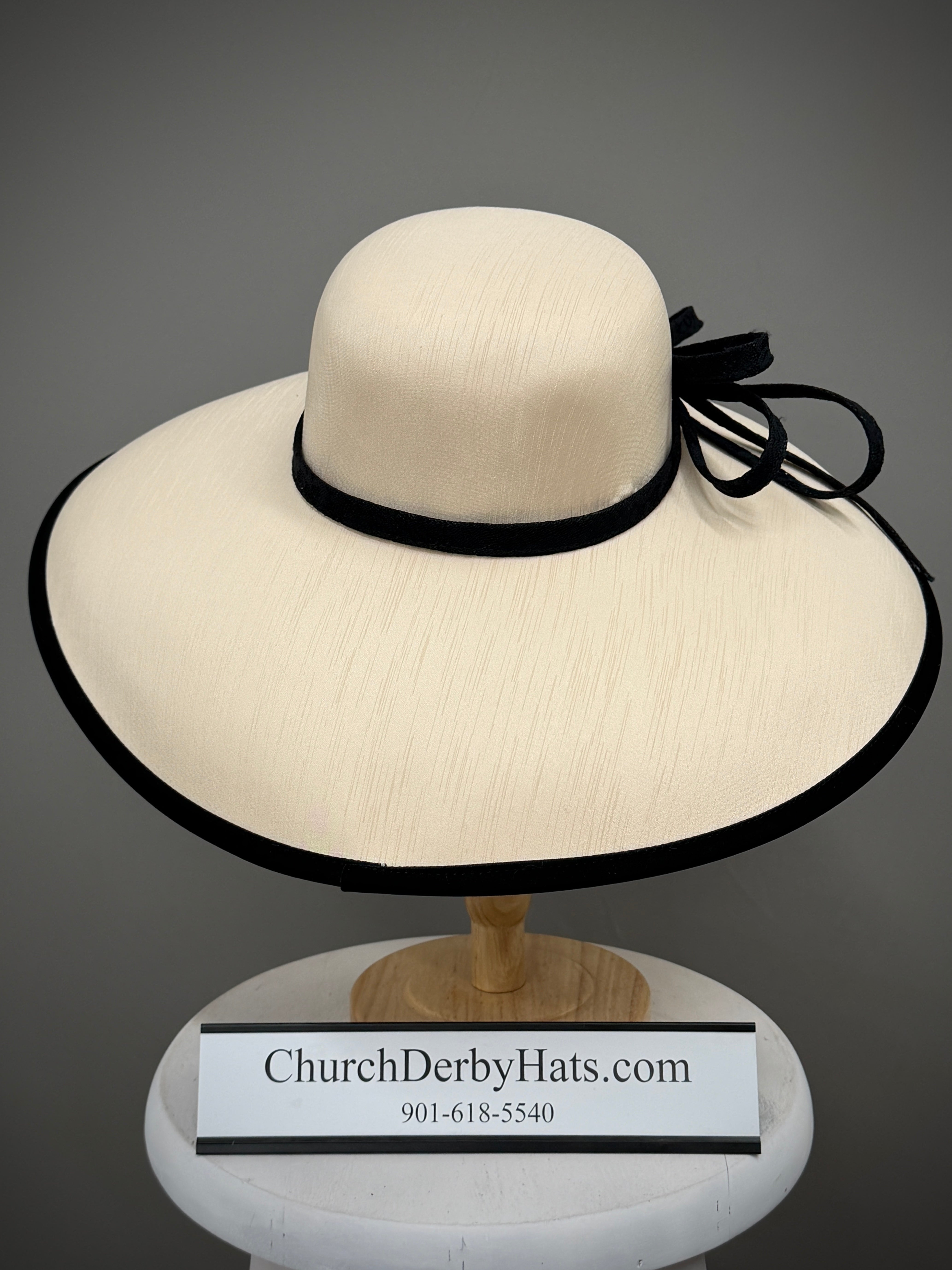 Audrey Ivory - Church Derby Hat