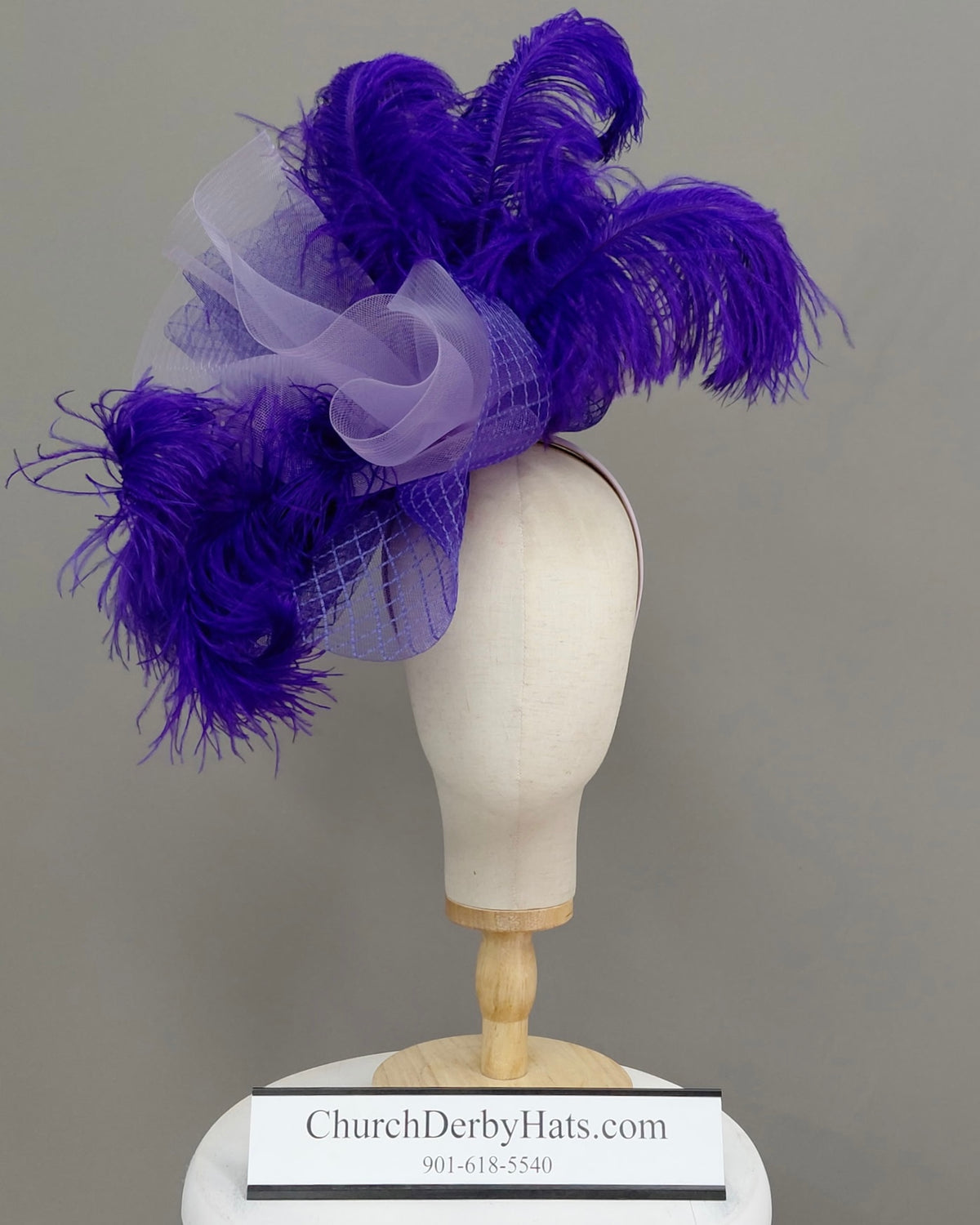 Tina Purple - Kentucky Derby Hat - Church Hat