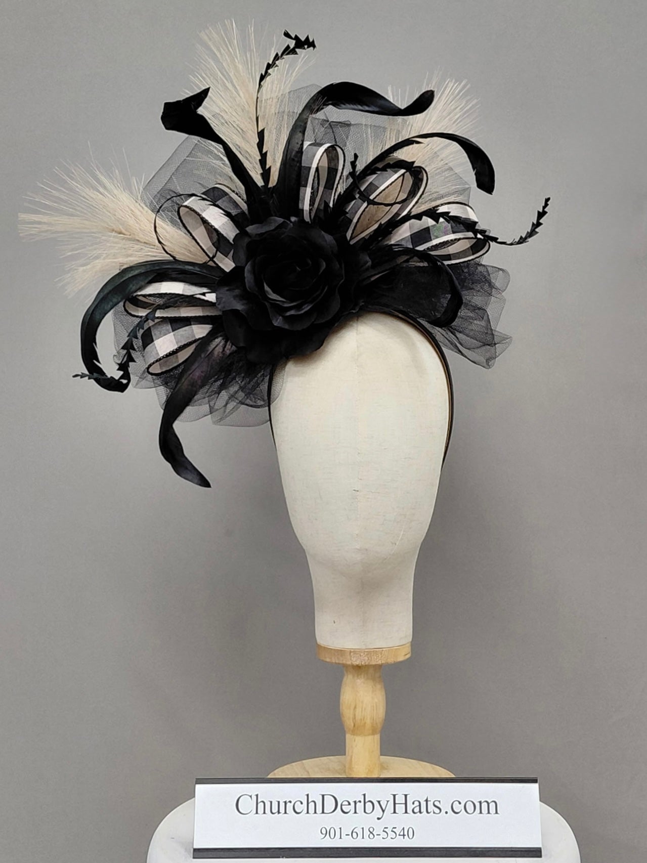 Stephanie Fascinator on Headband