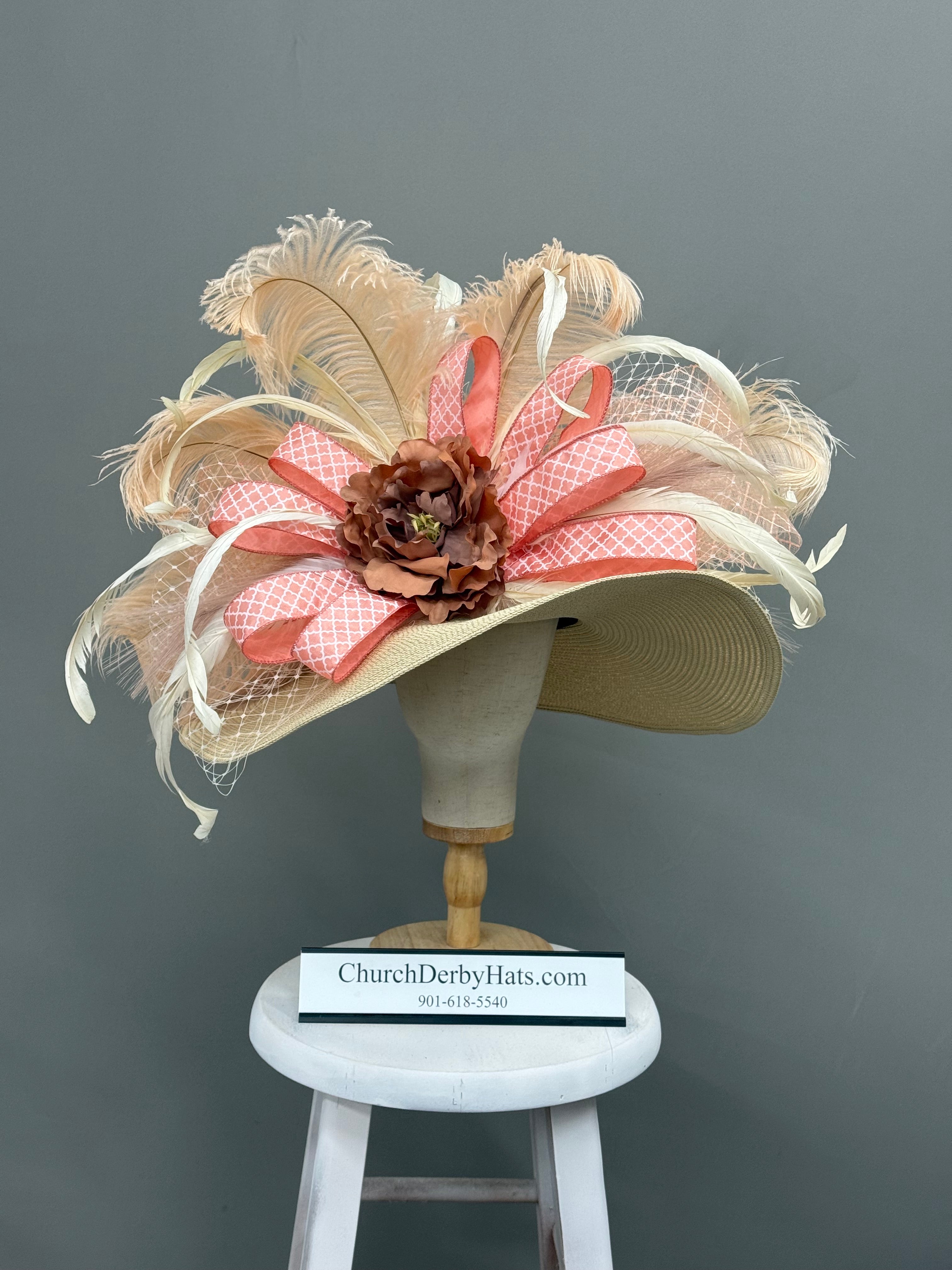 Apricot Ivory - Church Derby Hat