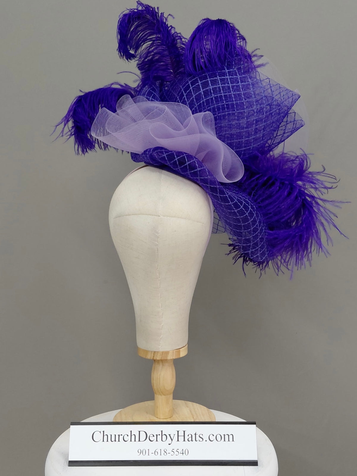 Tina Purple - Kentucky Derby Hat - Church Hat