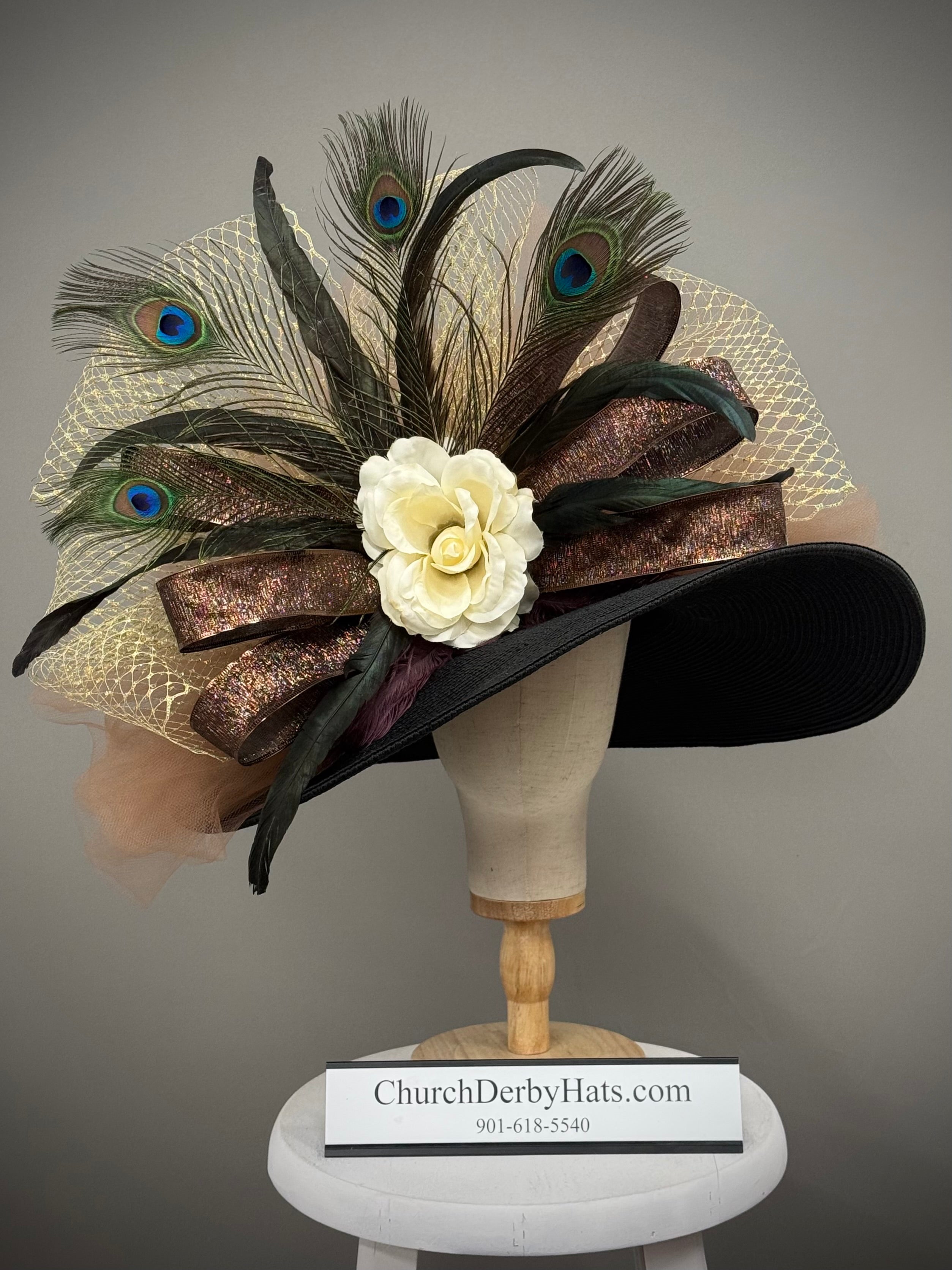 Bronze - Kentucky Derby Hat - Church Derby Hat