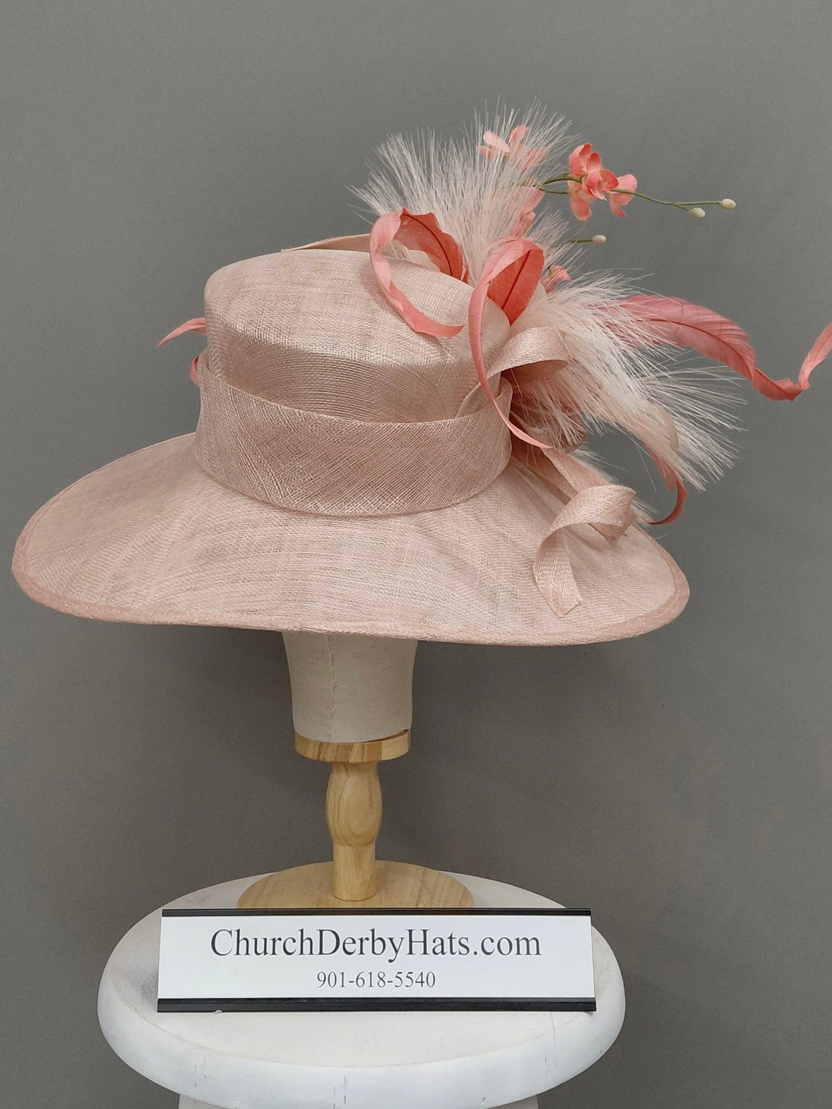 Bambino Pink - Stunning Sinamay - Kentucky Derby Hat