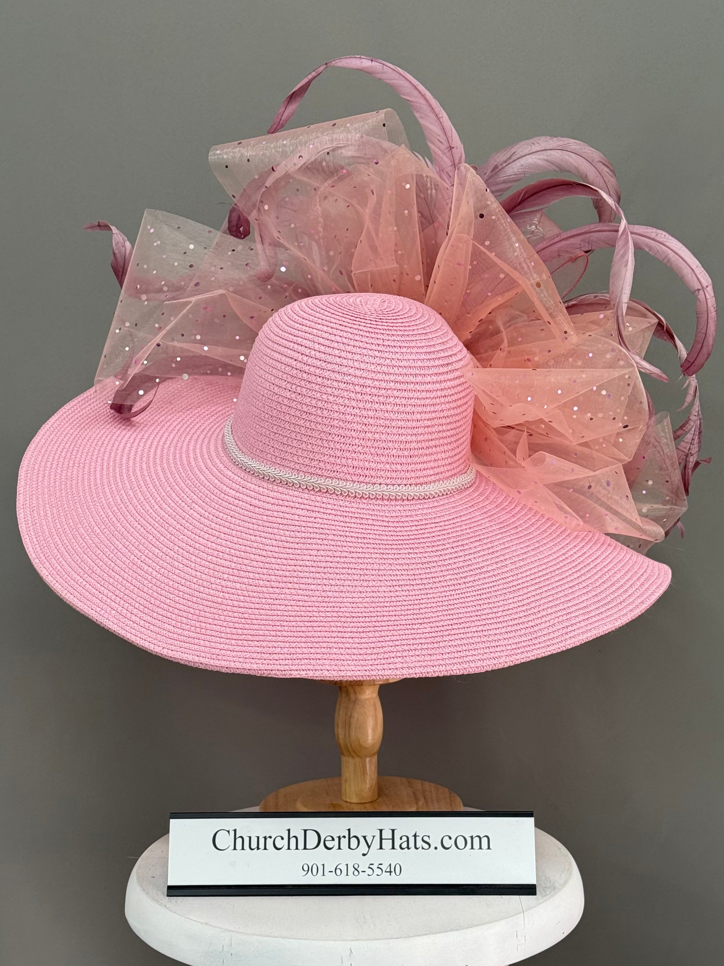 Barbie Jean - Kentucky Derby Hat - Pink Church Hat