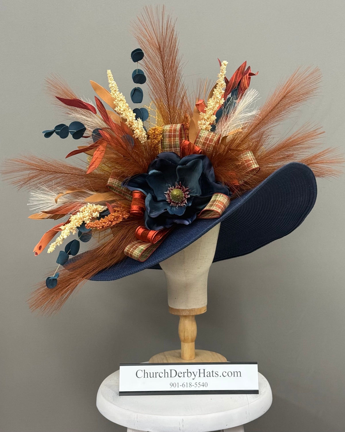 Georgia Navy - Kentucky Derby Hat - Church Hat