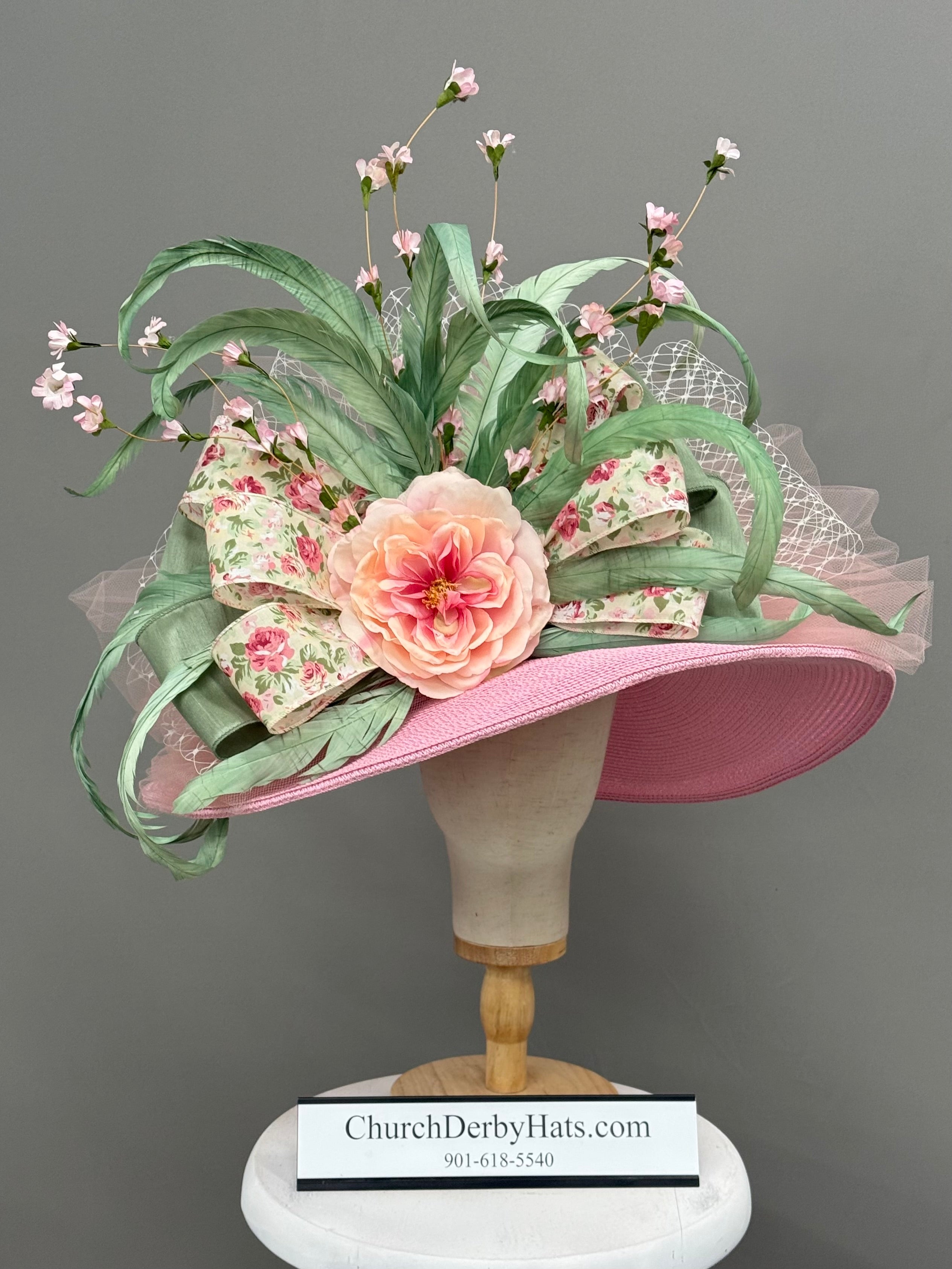 Taylor Pink - Church Derby Hat