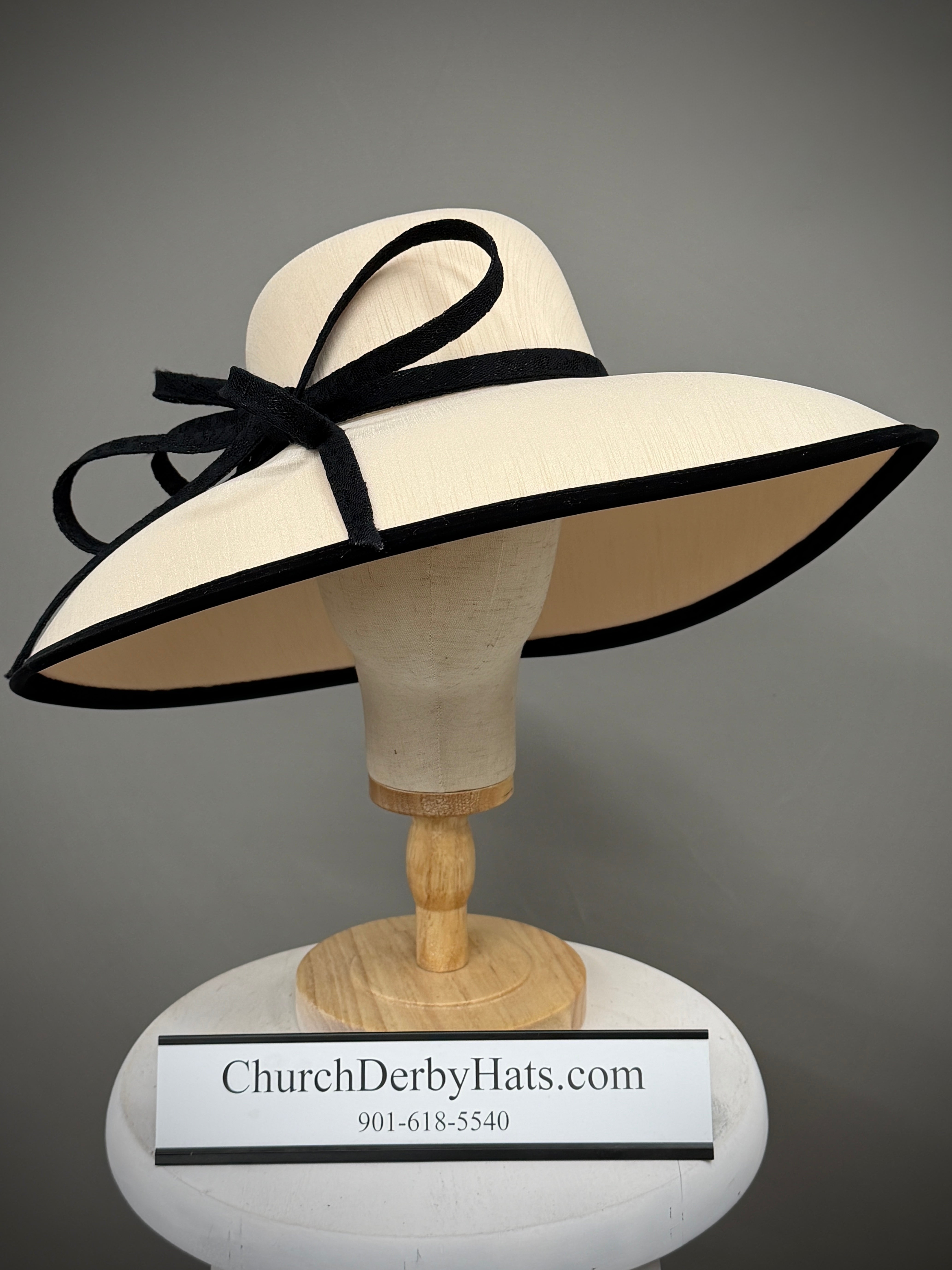 Audrey Ivory - Church Derby Hat