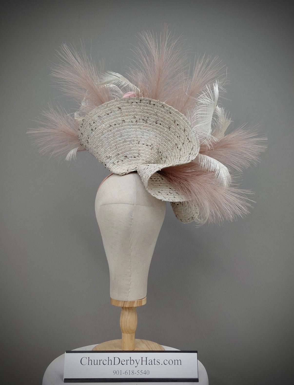 Blush and Bashful Fascinator on Headband