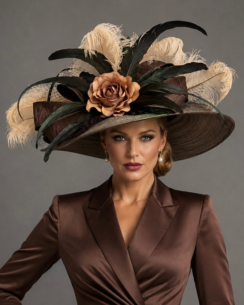 Cinnamon - Church Hat - Kentucky Derby Hat
