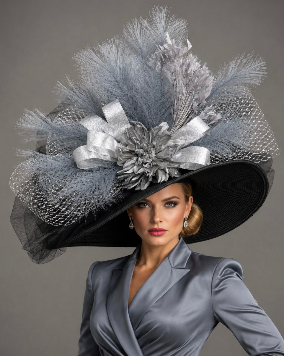 Pewter - Couture Dress Hat