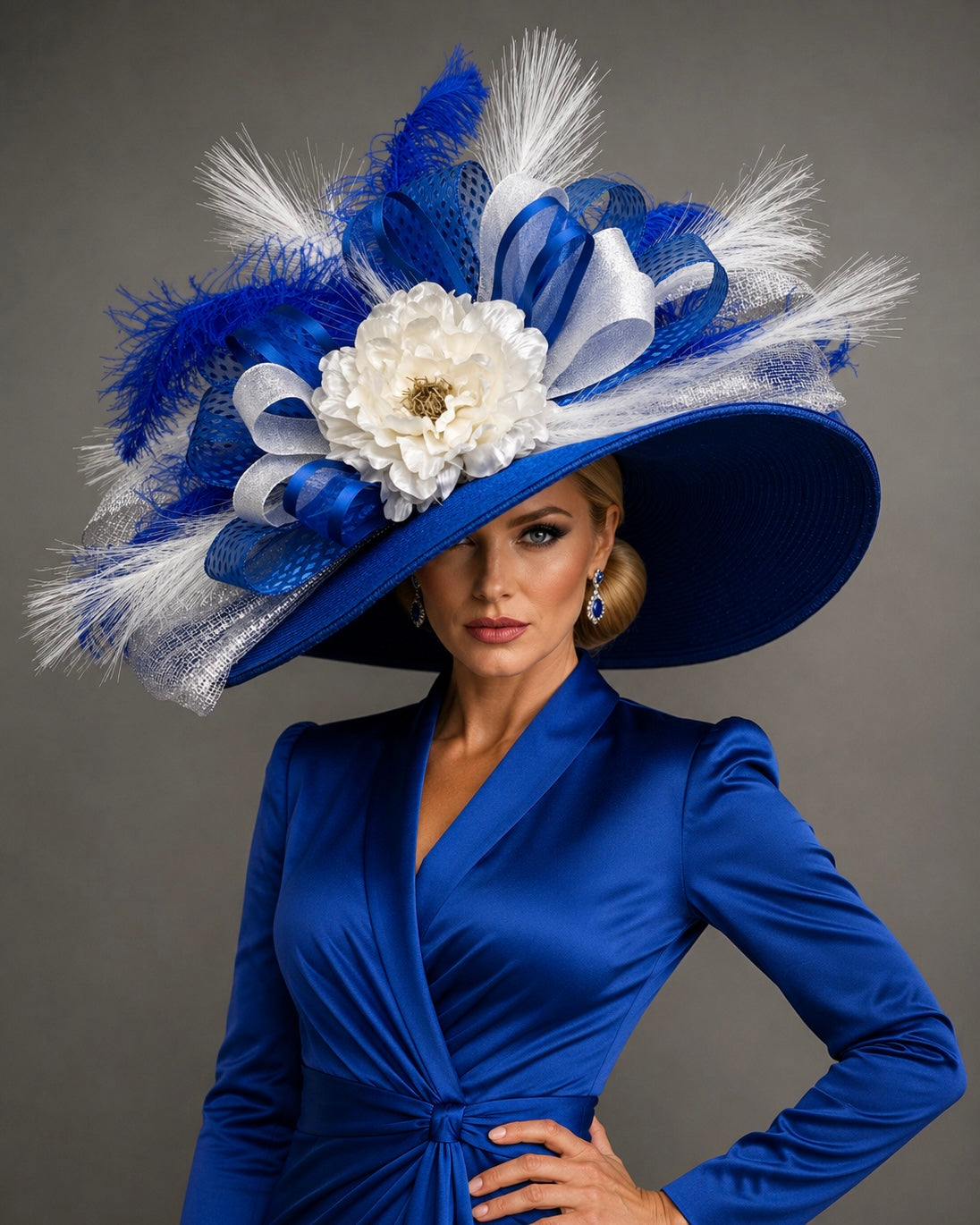 Sapphires and Diamonds - Kentucky Derby Hat