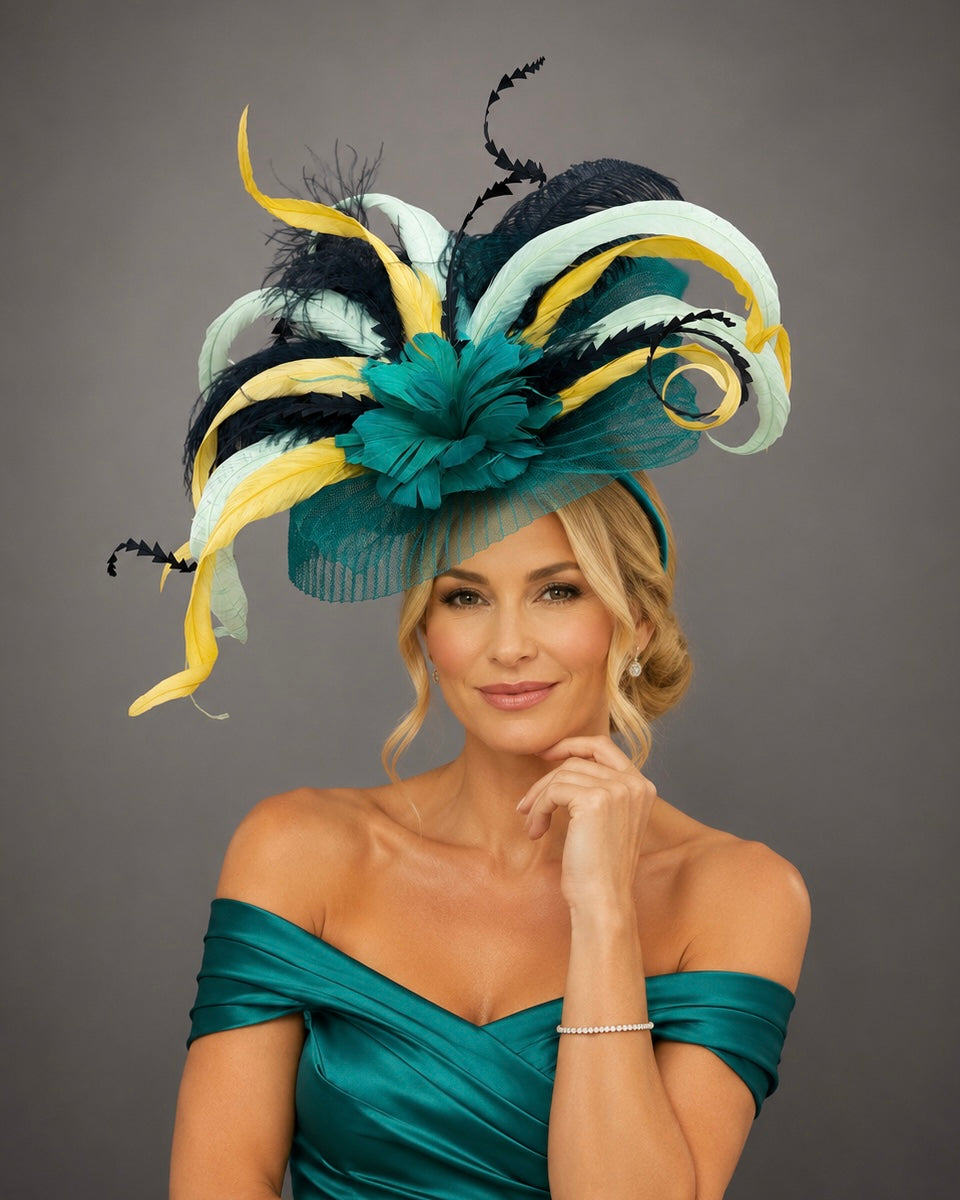 Emerald Night Fascinator - Kentucky Derby Hat